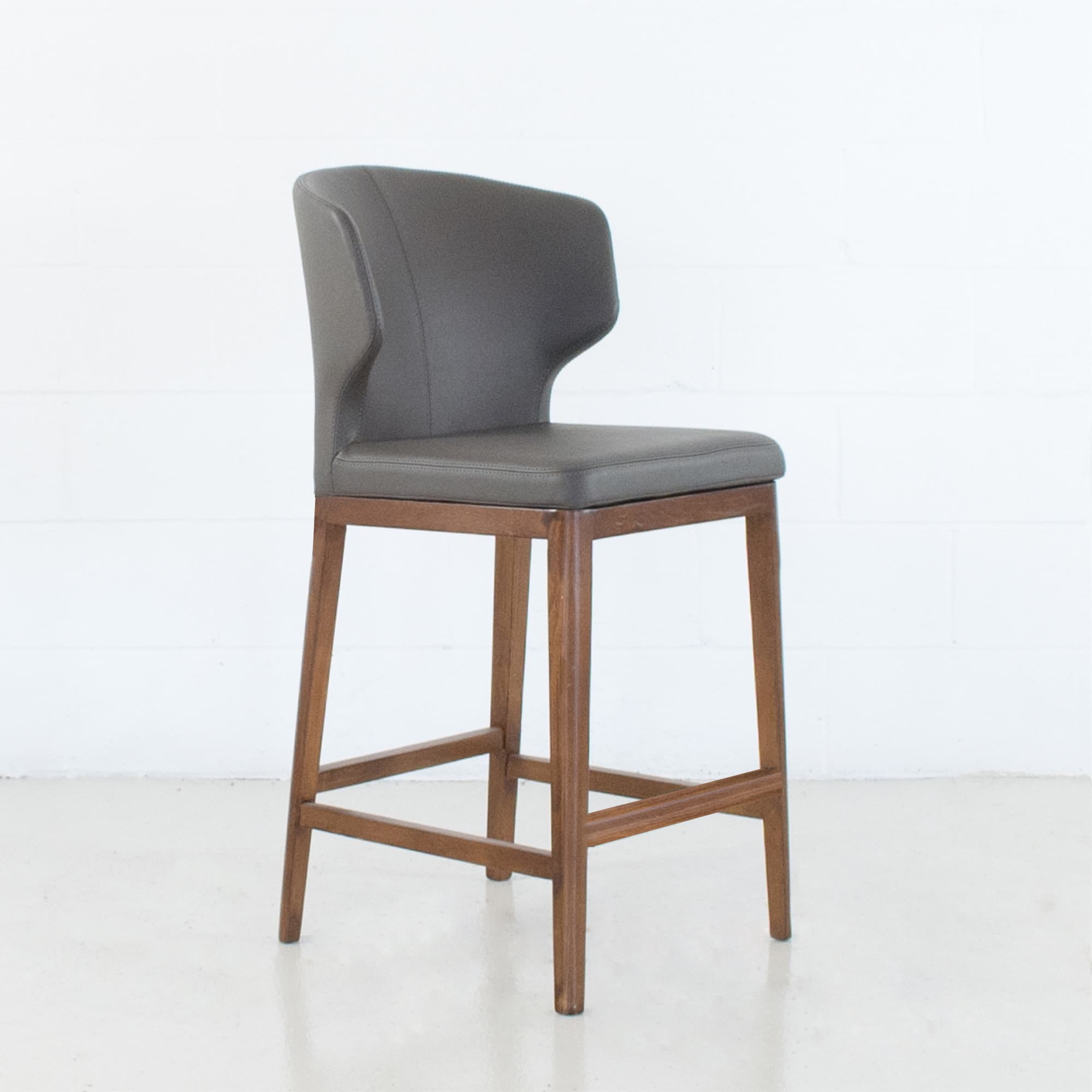 Cabo Stool With Solid Wood Base — product photograph
