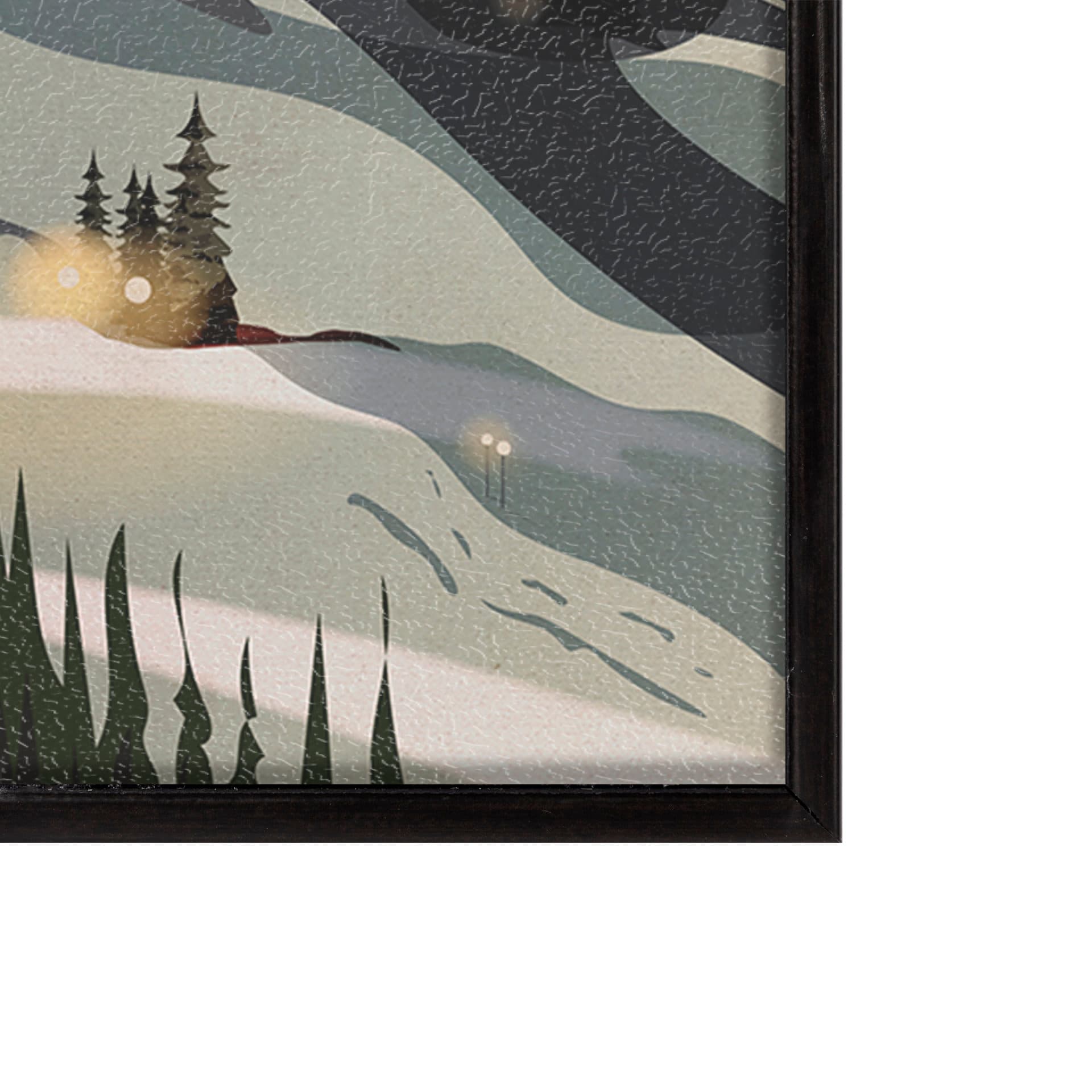 Tremblant Go Canada (SM) by Mercana Studio a Hand Embellished Decograph Framed Art Print — product photograph