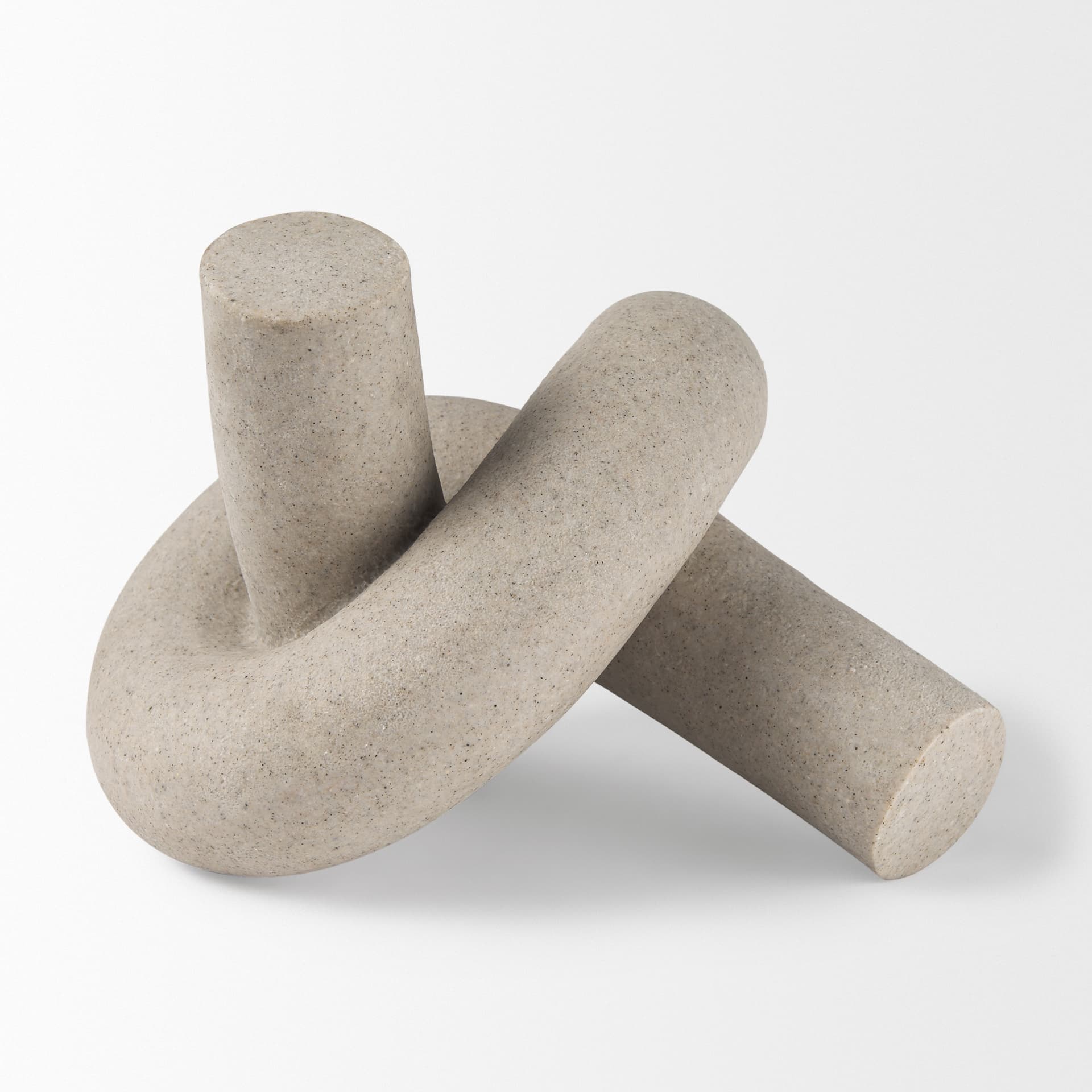 Otto Sandstone Resin Large Knot Sculpture Decorative Object — product photograph