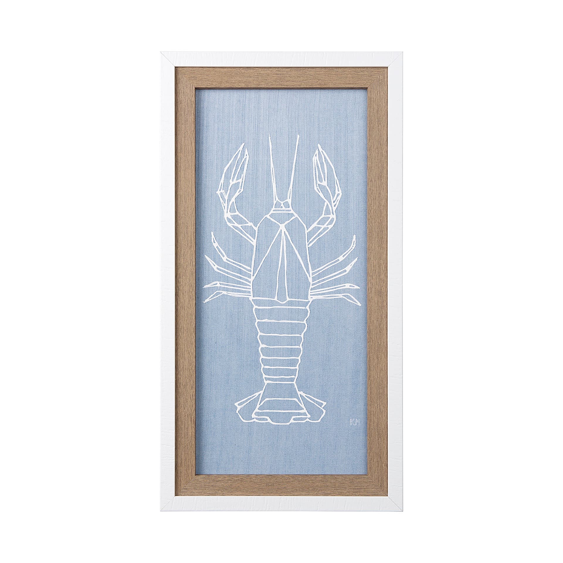 Lobster I by Mercana Studio a Hand Embellished Textured Framed Art Print — product photograph