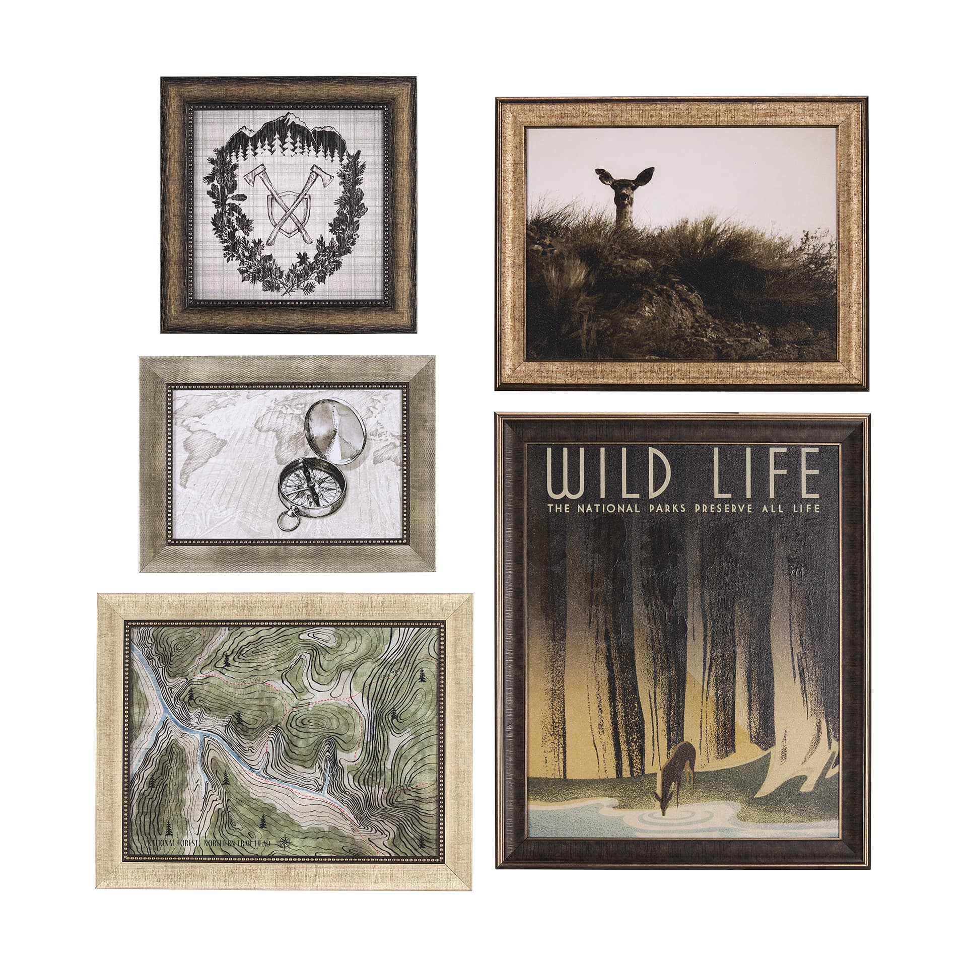 Adventure Map by Chad Mackay a Hand Embelished Textured Framed Art Print — product photograph