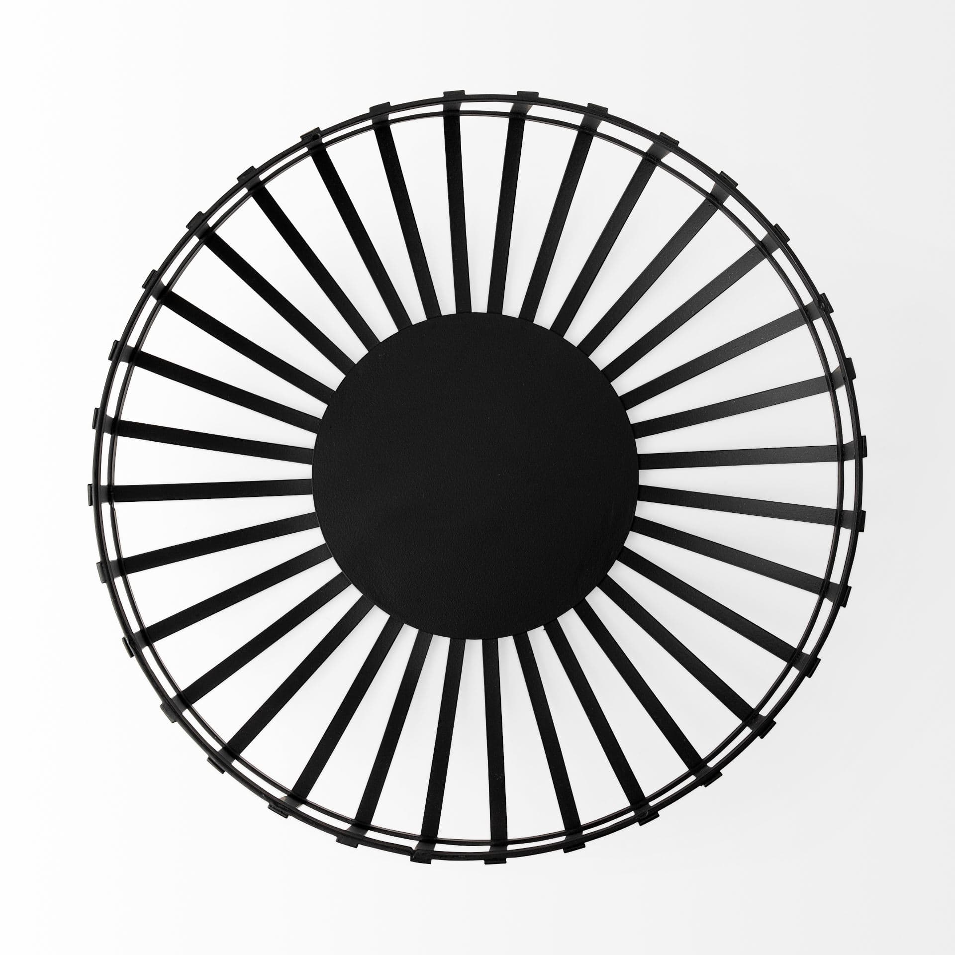 Emilio Set of 2 Black Metal Slated Bowls — product photograph