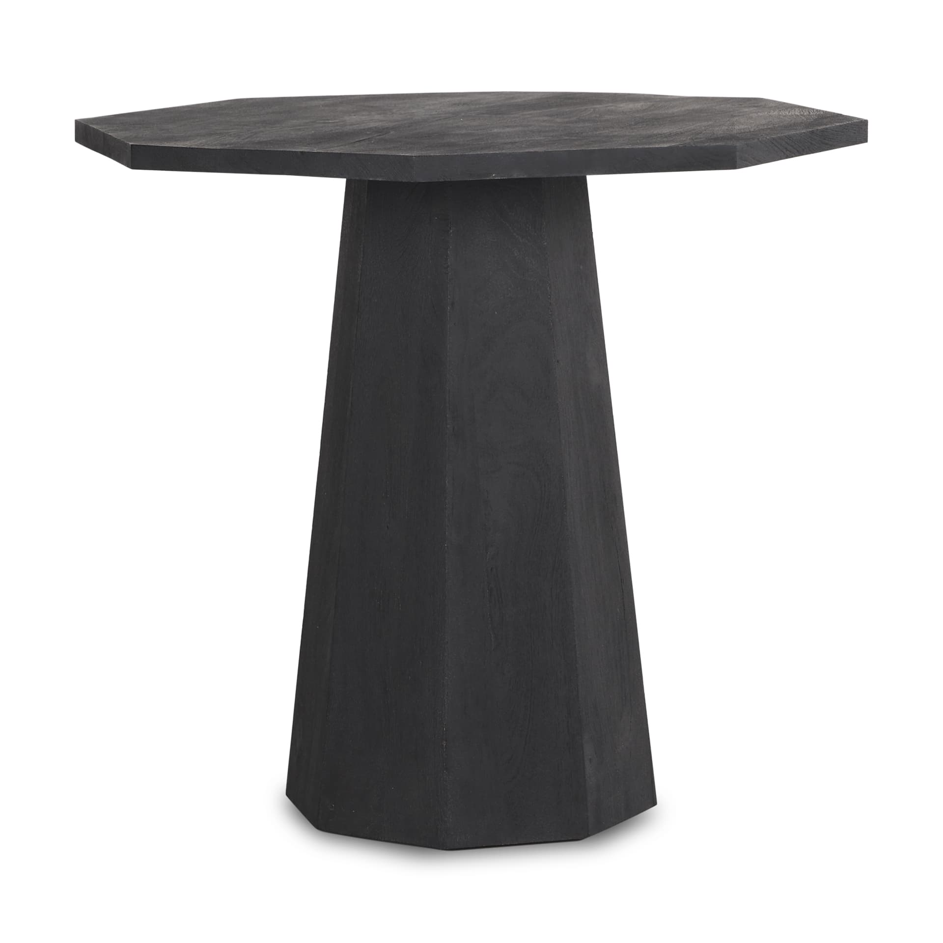 Maxine Hexagonal Black Wood Foyer Table — product photograph