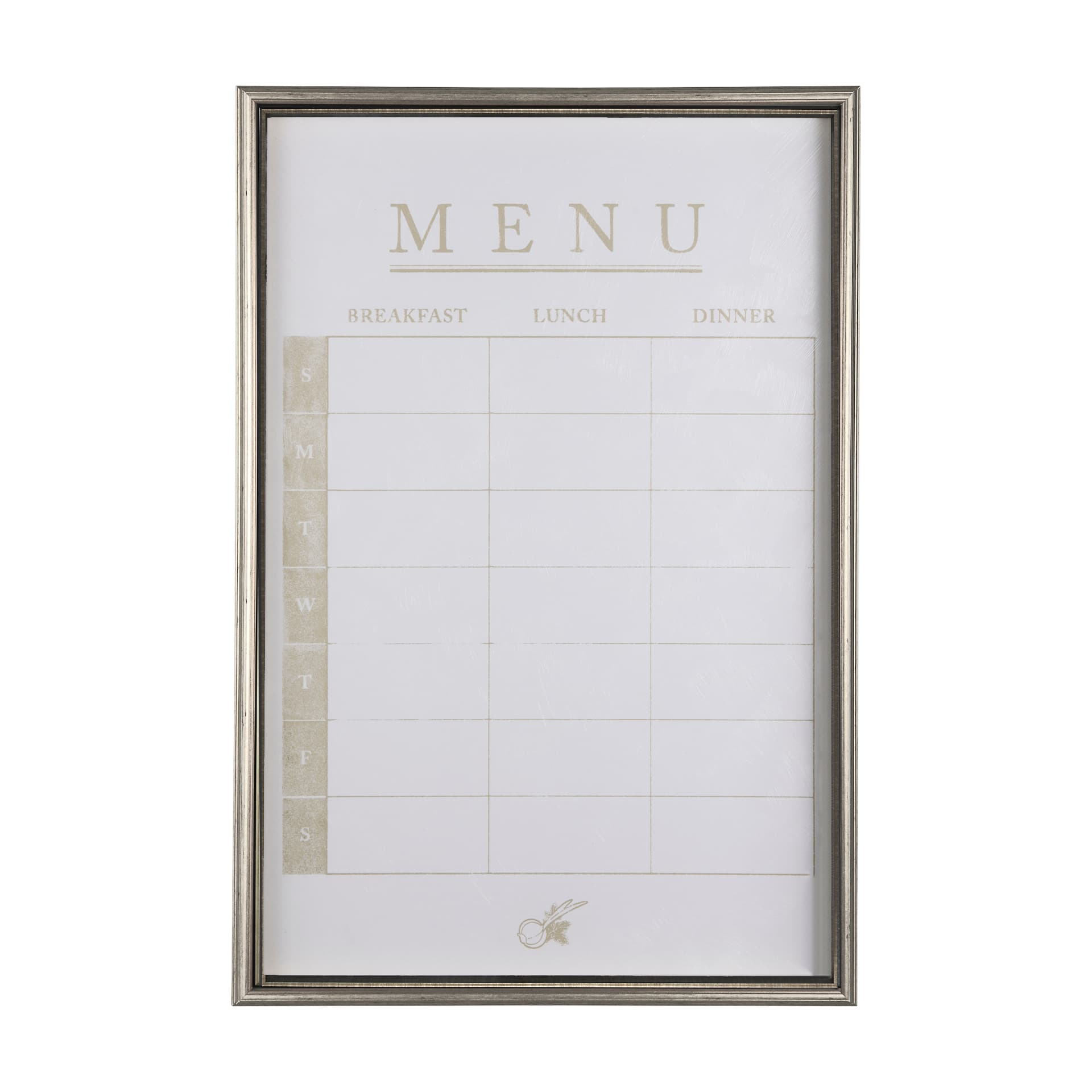 MENU I by Mercana Studio a Hand Embellished Textured Framed Art Print Matted under Glass — product photograph