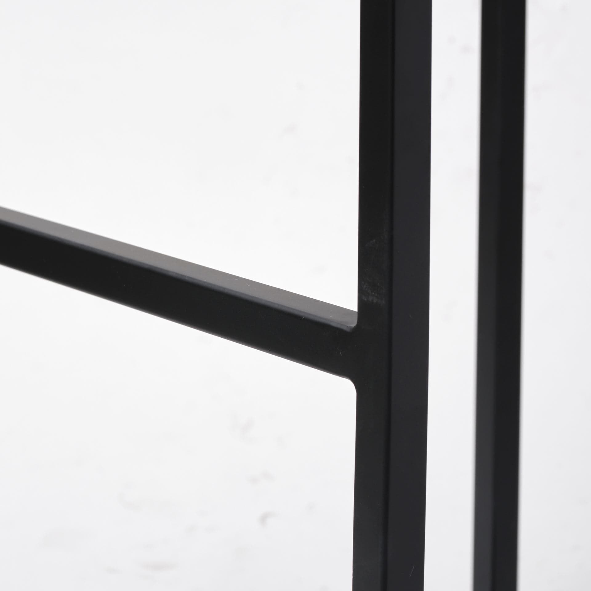 Frodo Backless 29.75in Seat Bar Stool | White Fabric w/ Black Metal — product photograph