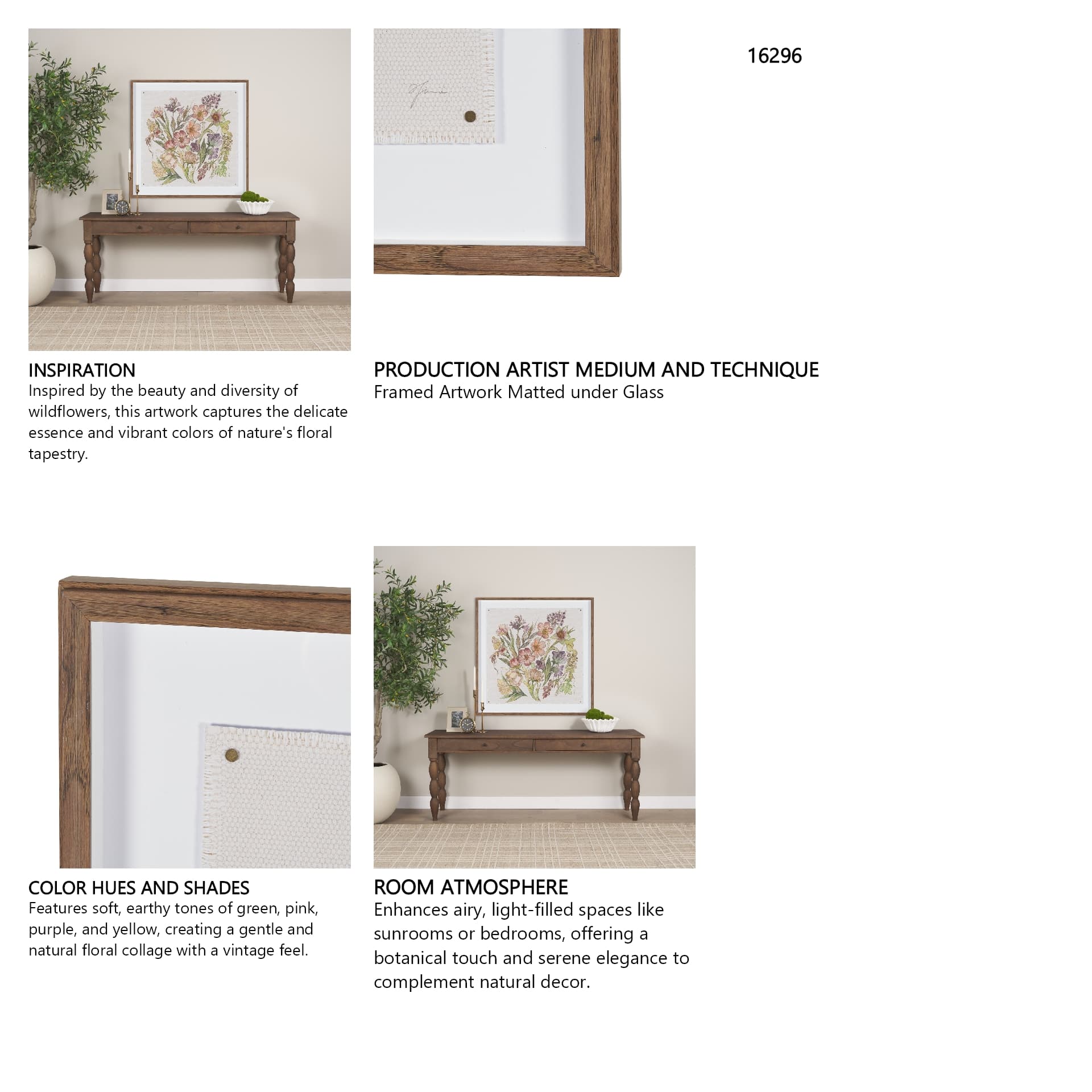 Atelier des Fleurs I by Mercana Studio Framed Artwork Matted under Glass — in a styled room