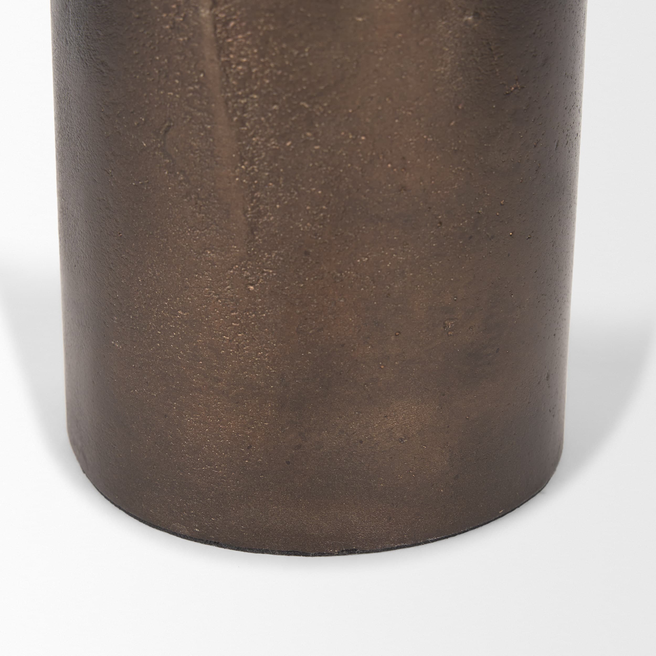Petria Antiqued Gold Textured Metal Taper Candle Holders — product photograph