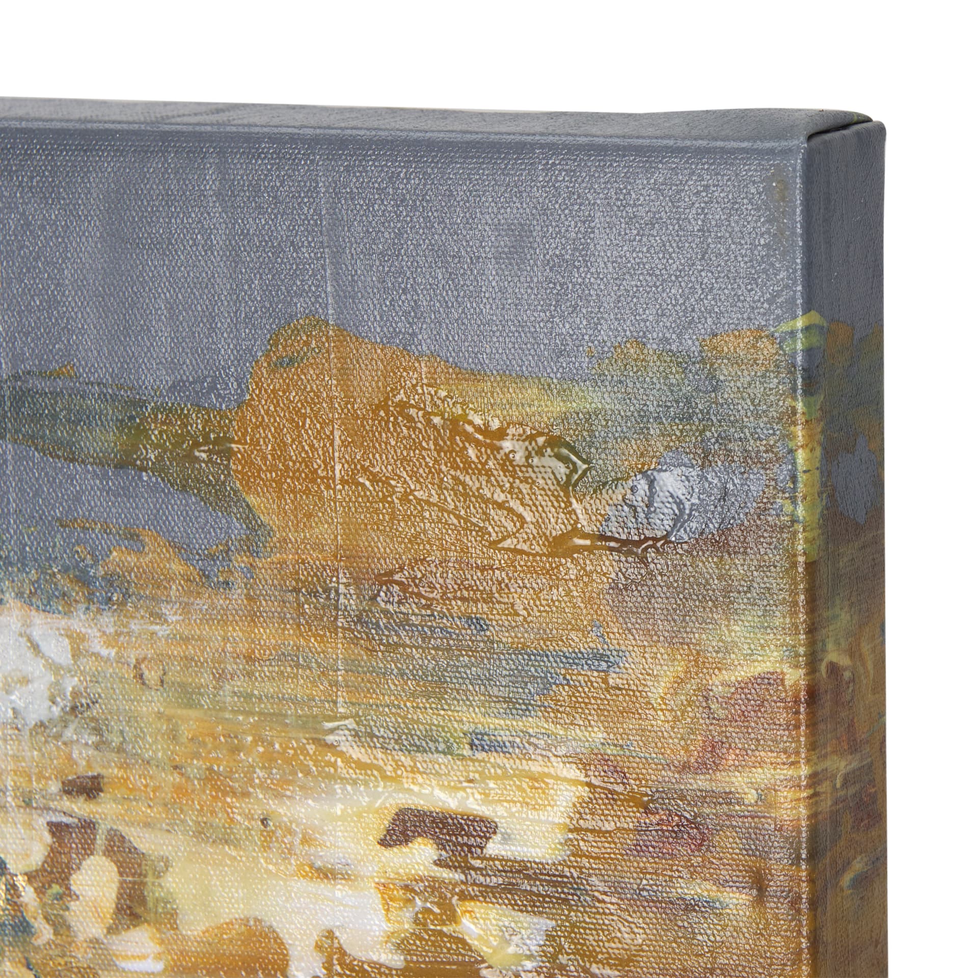 Silver and gold inspiration I by Mercana Studio a Hand Embellished Textured Canvas — product photograph