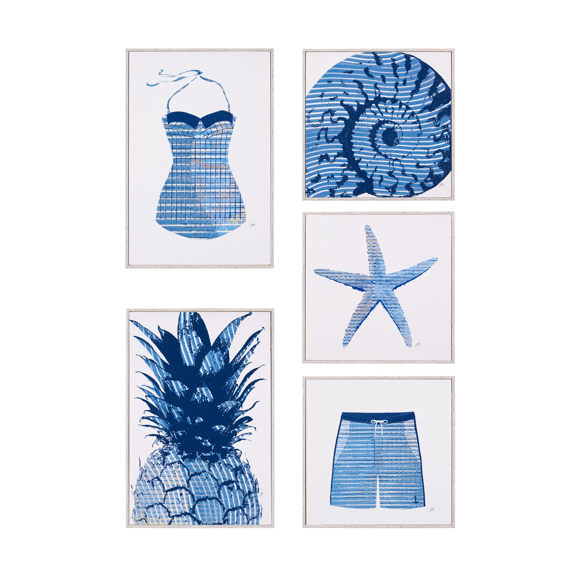 Summer Collection I by Mercana Studio a Hand Embelished Textured Framed Art Print — product photograph
