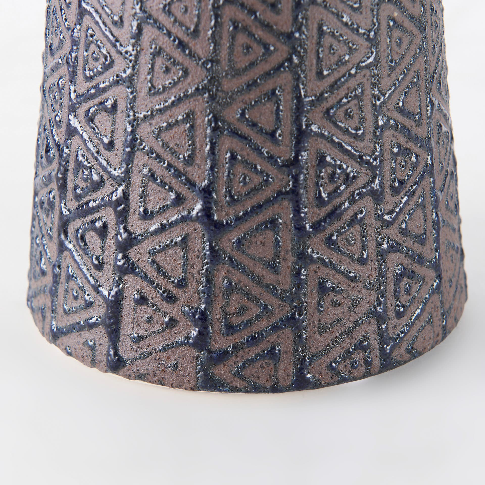 Sefina I Small Brown/Black Patterned Ceramic Vase — product photograph