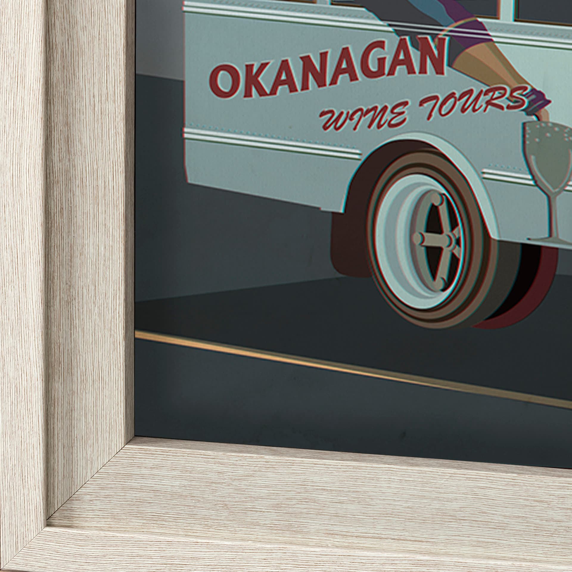 Kelowna Go Canada (XL) by Mercana Studio a Hand Embellished Decograph Framed Art Print under Glass — product photograph