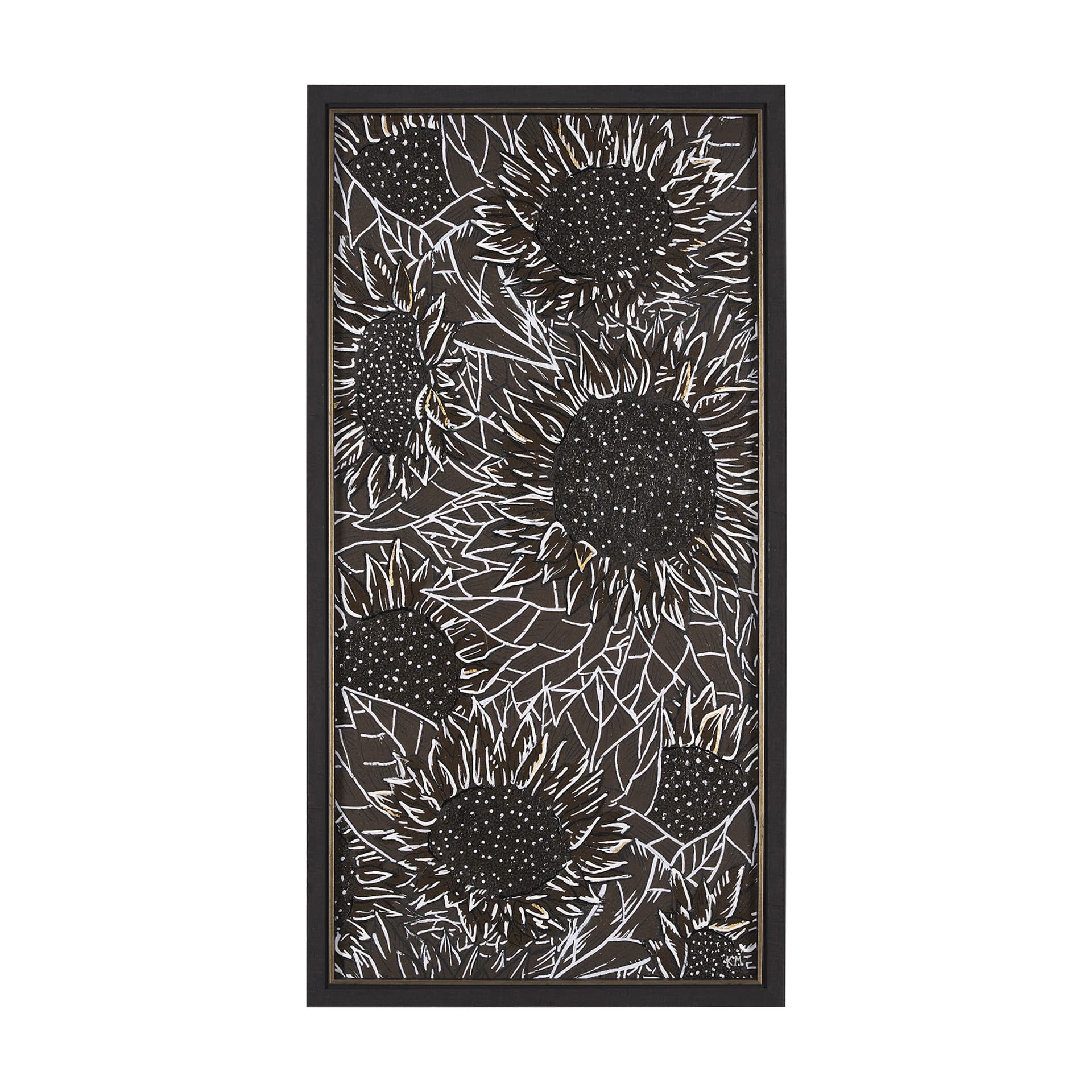 Sunflower Fest VI by Mercana Studio a Hand Embellished Textured Framed Art Print — product photograph