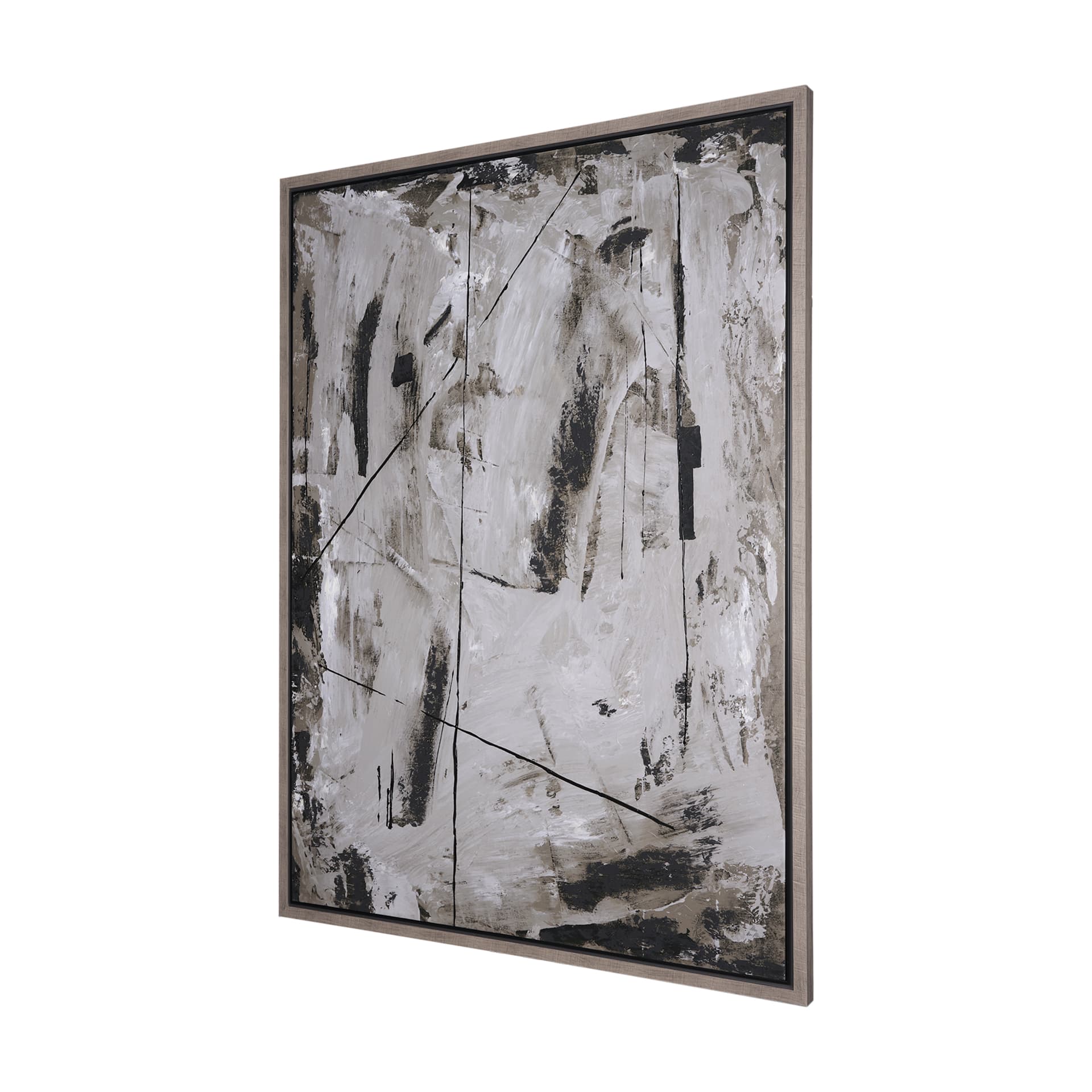 Clay III by Mercana Studio a Hand Embellished Textured Framed Canvas — product photograph