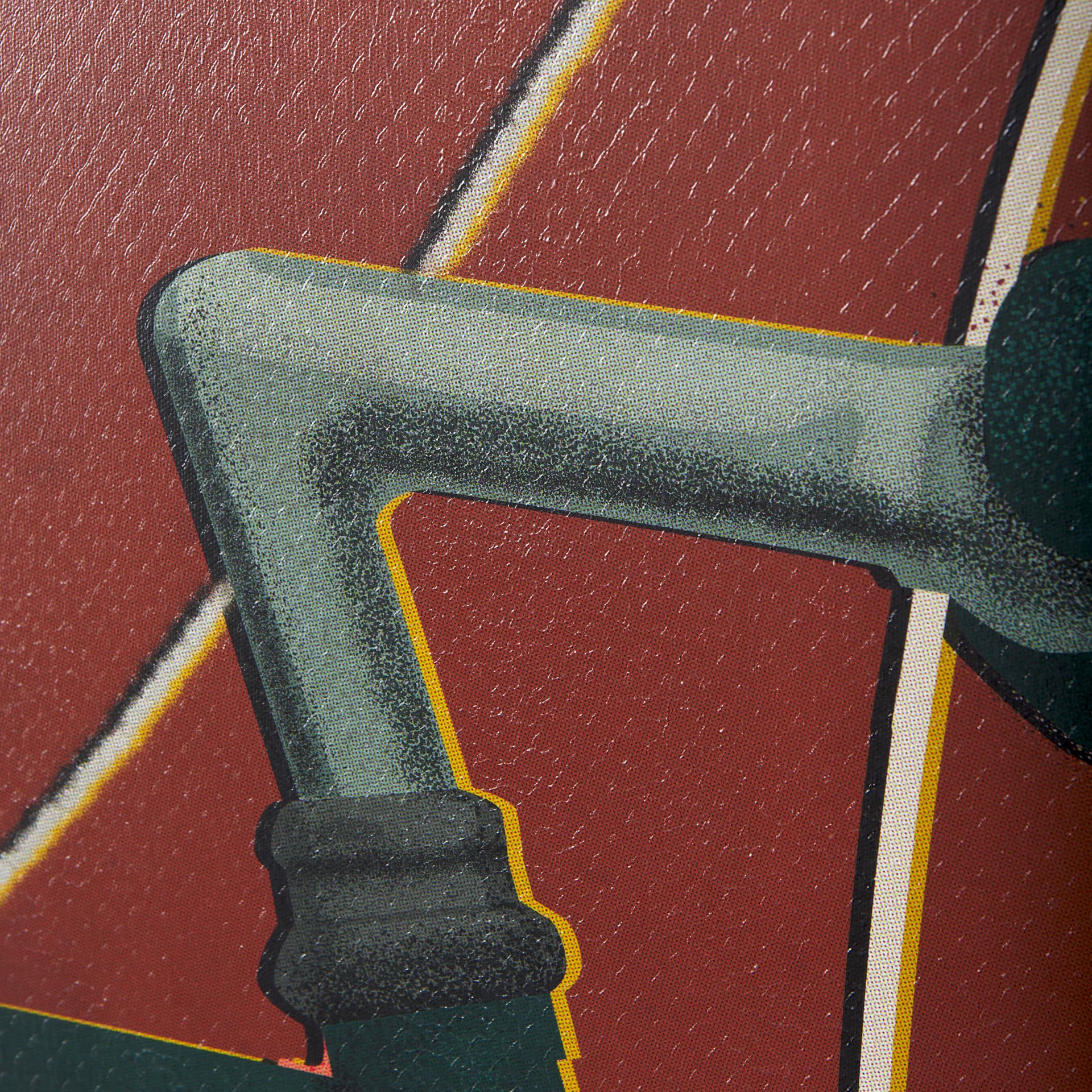Bike Handle Orange by Alarm a Hand Embellished Textured Canvas — product photograph