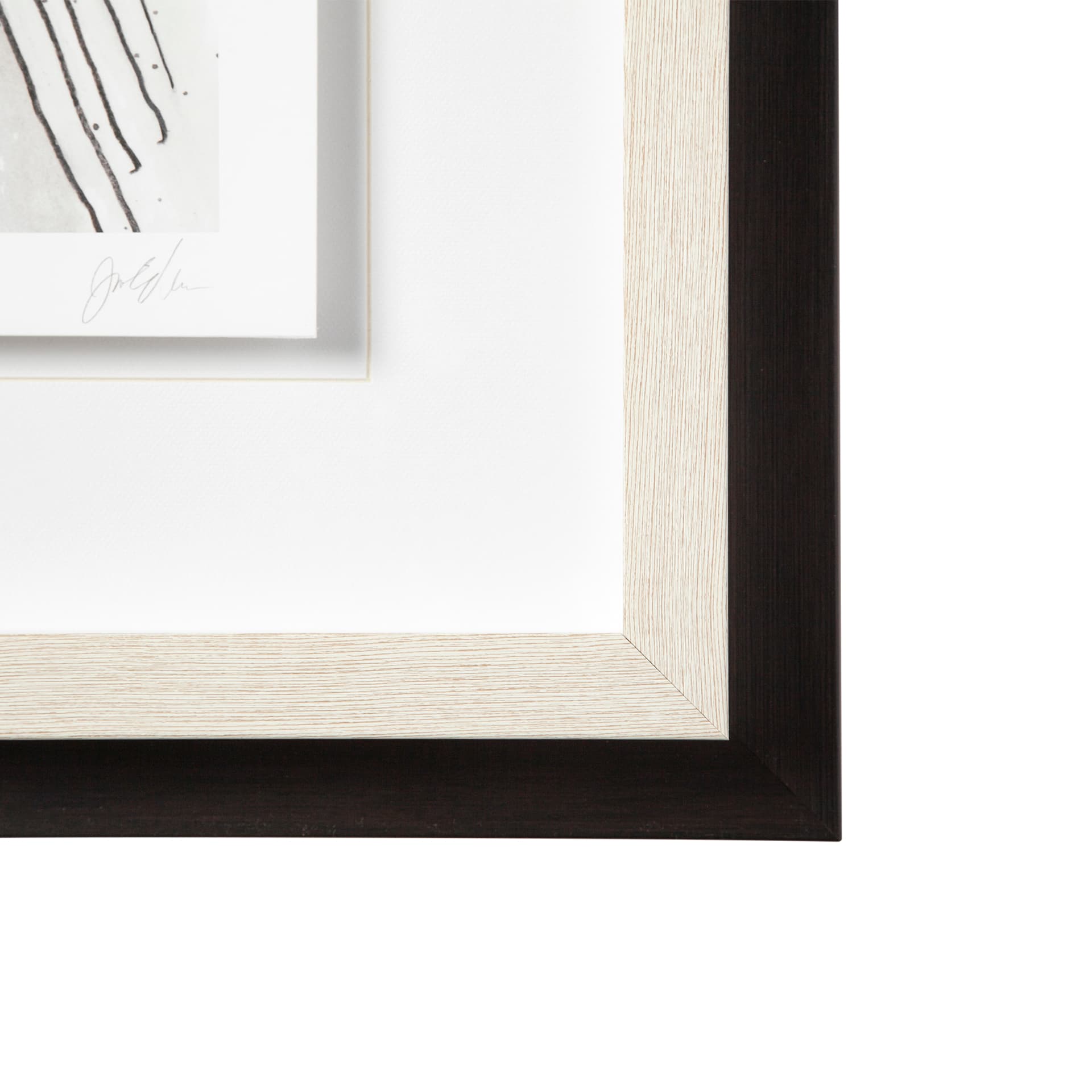 Custom Abstract Logic I by June Vess a Framed Art Print Matted under Glass — product photograph