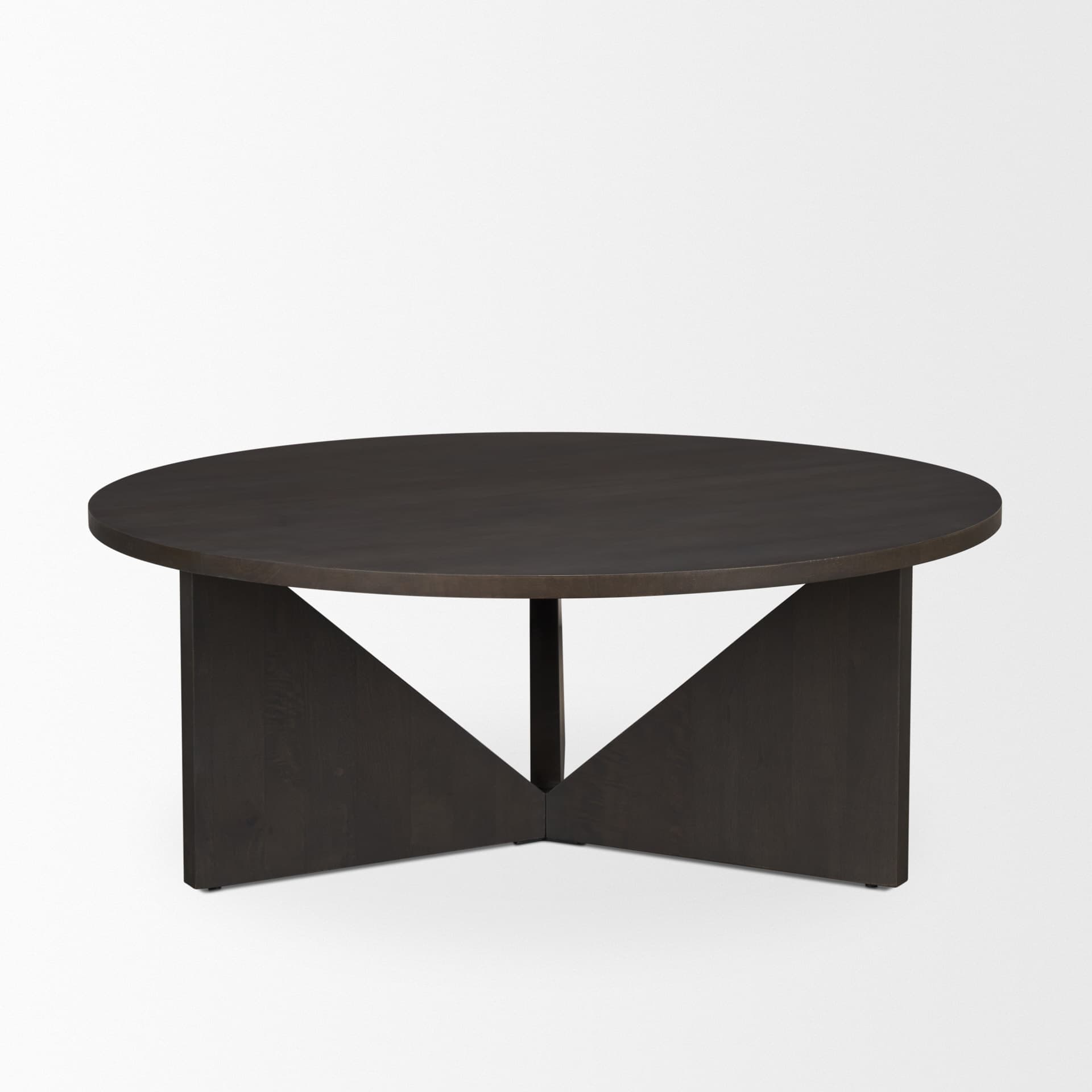 Tarro Brown Wood w/ Triangle Legs Coffee Table — product photograph