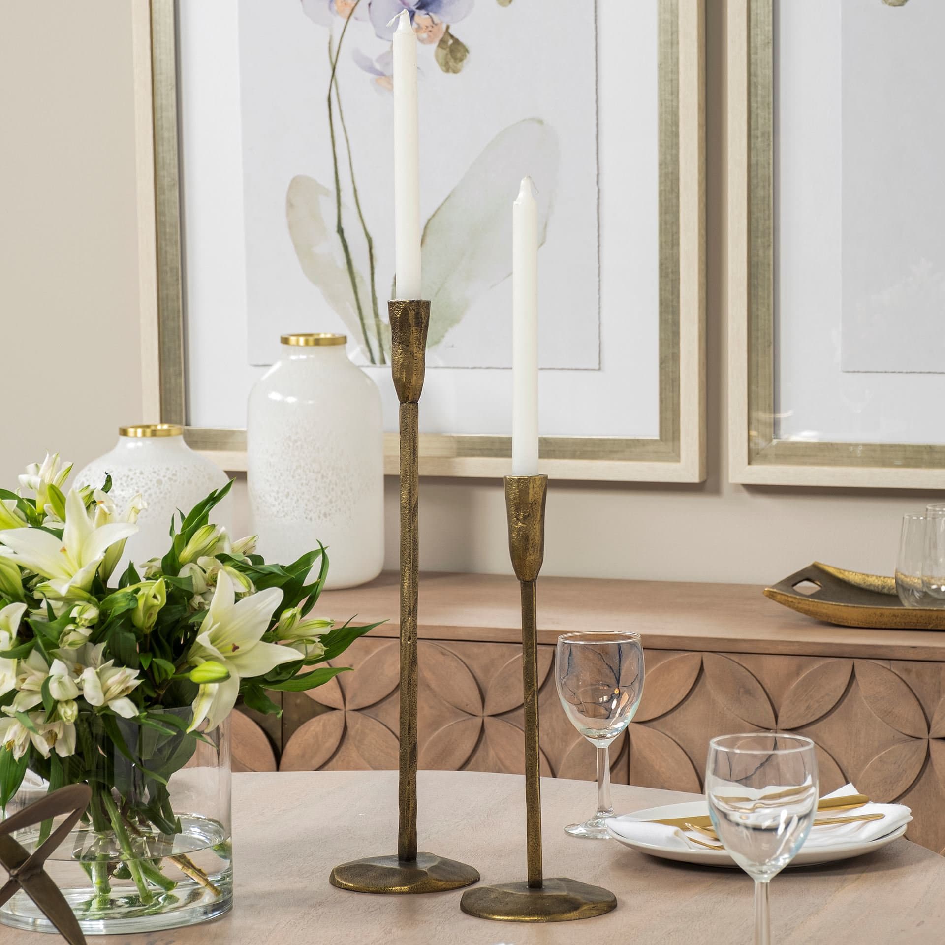 Levit (Small) Gold Table Candle Holder — product photograph