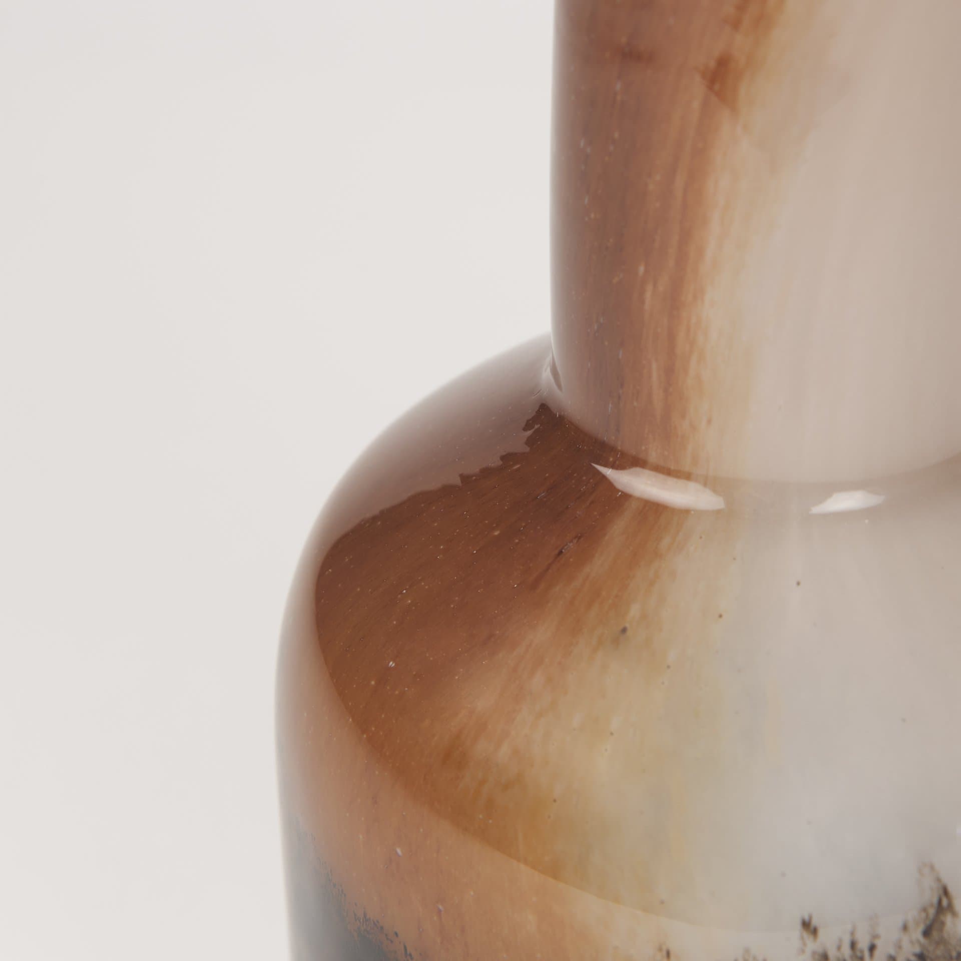 Marans Short Amber Multi-Color Glass Vase — product photograph