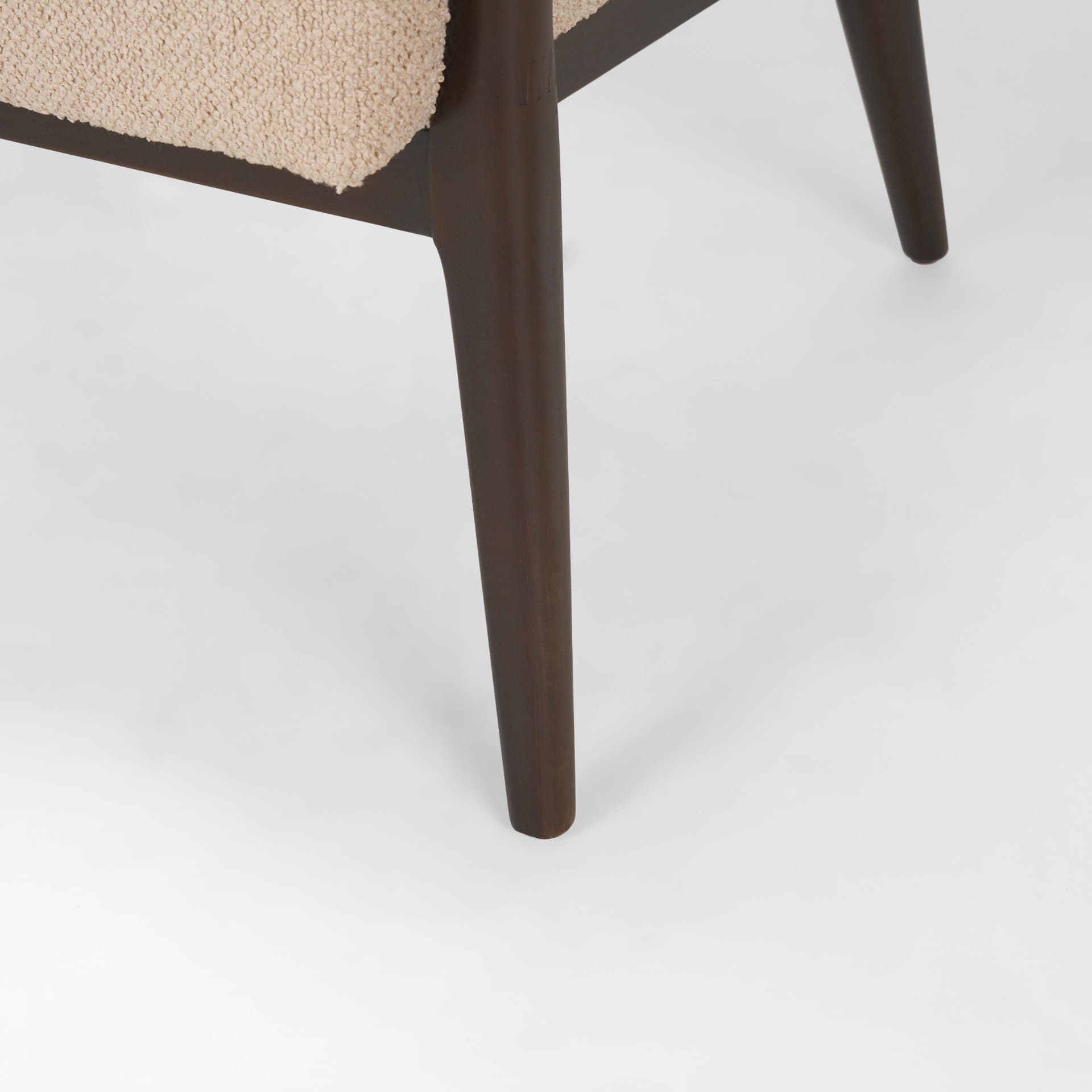 Argent Beige Boucle Accent Chair — product photograph