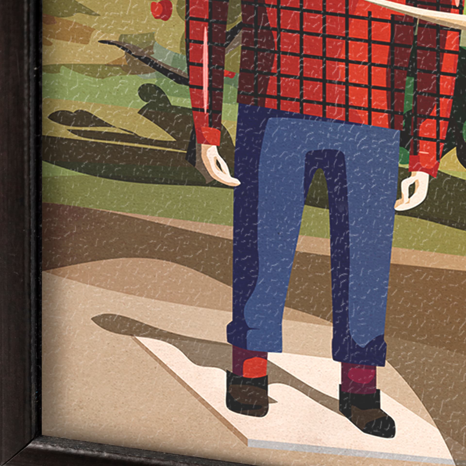 Minnesota Go USA (SM) by Mercana Studio a Hand Embellished Decograph Framed Art Print — product photograph