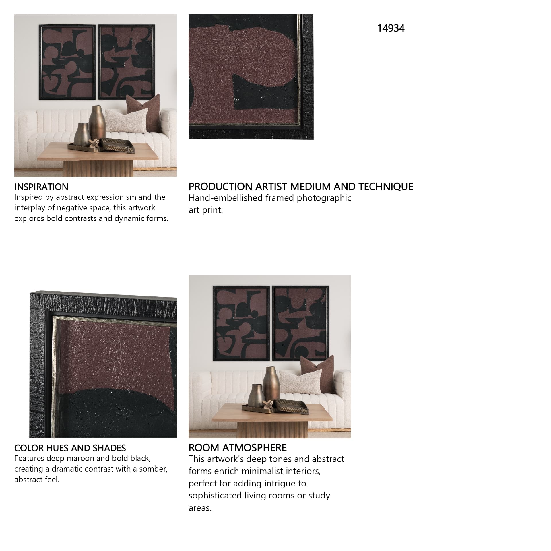 Steglitz by Mercana Studio a Hand Embellished Textured Framed Art Photograph Matted under Glass — in a styled room