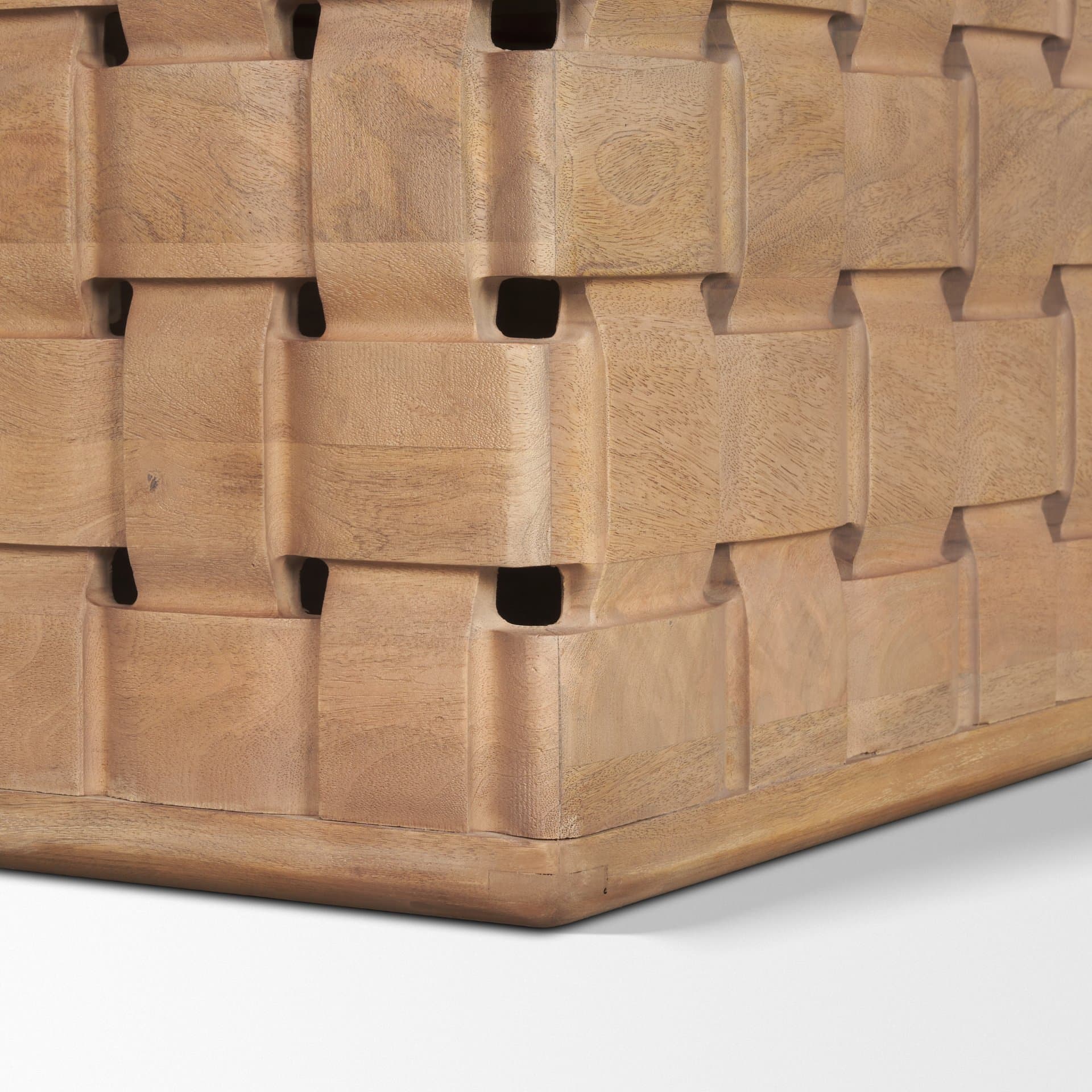 Trellyn 99"L x 44"W Rectangular Dining Table | Modern | Light Brown Wood | Seats 8 — product photograph