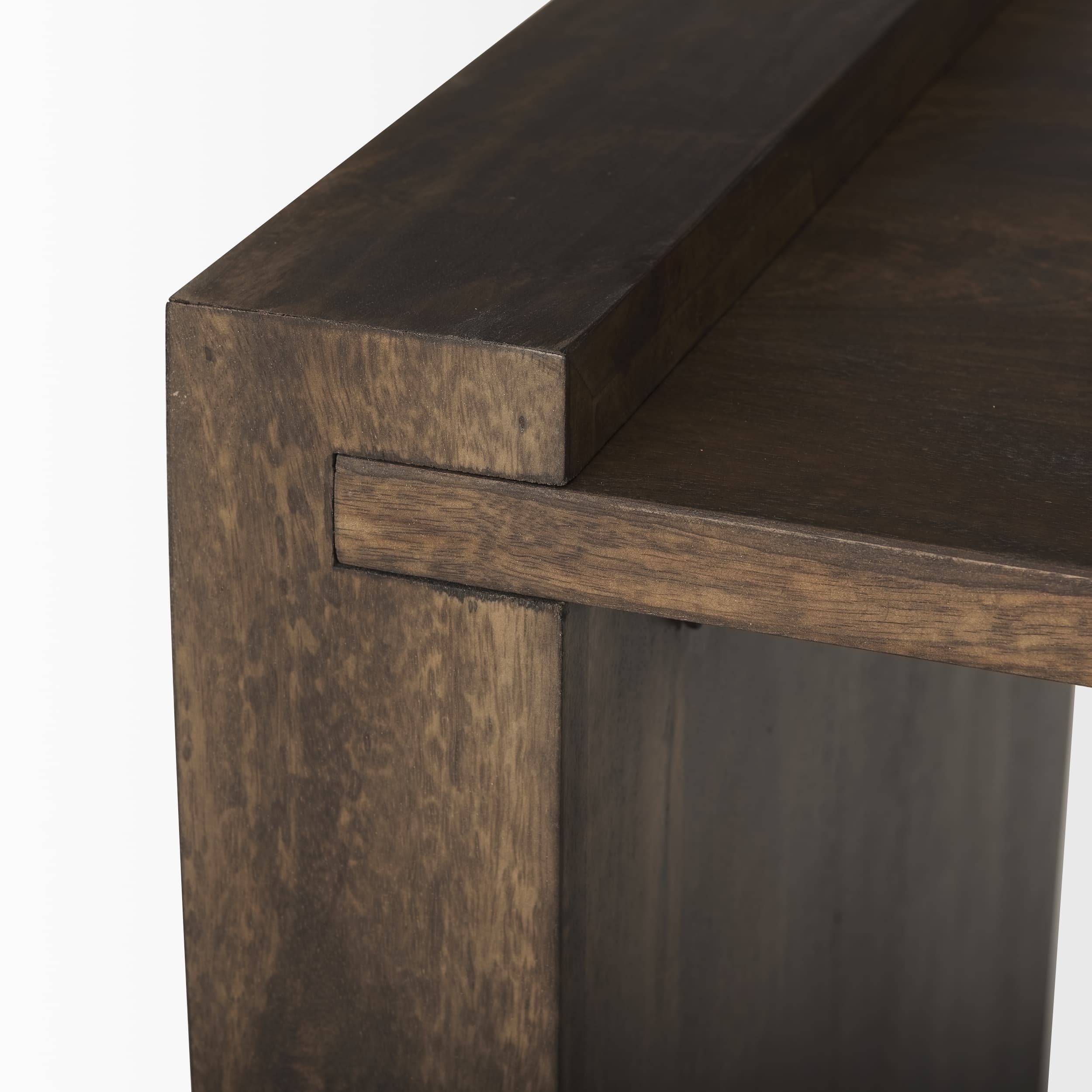 Athelia Dark Brown Wood Accent Table — product photograph