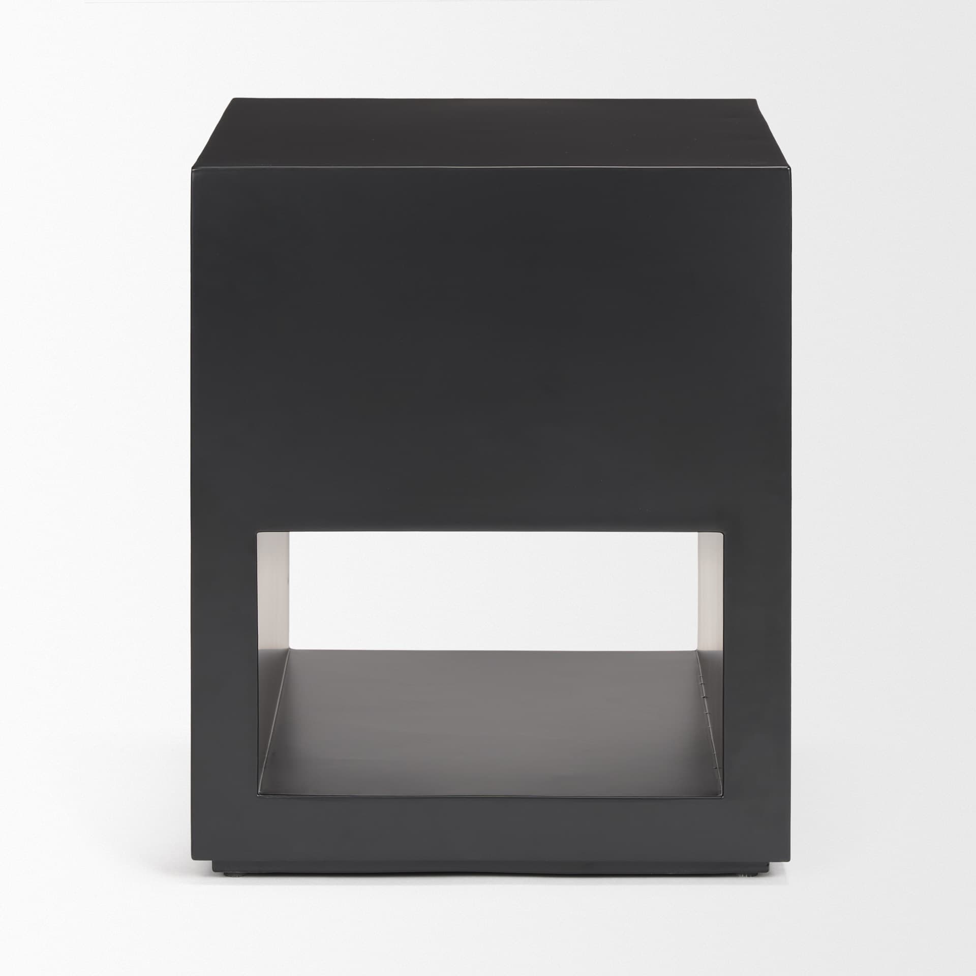 Vondra Matte Black Metal w/ Open Shelves Side table — product photograph
