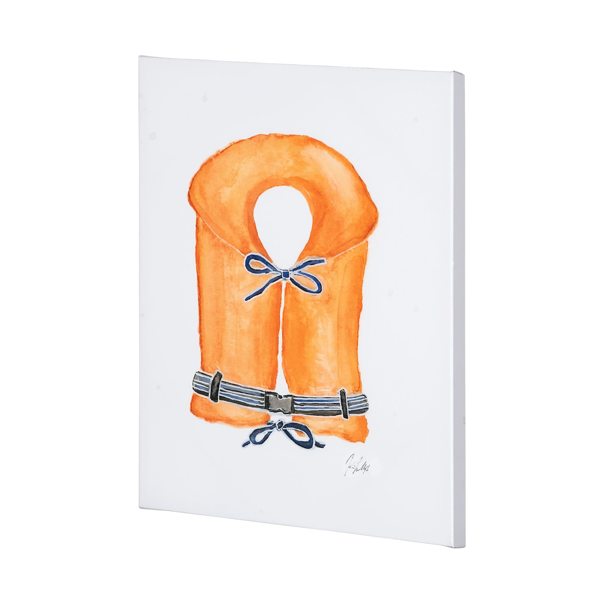 Lifejacket II by Mercana Studio a Hand Embellished Textured Canvas — product photograph