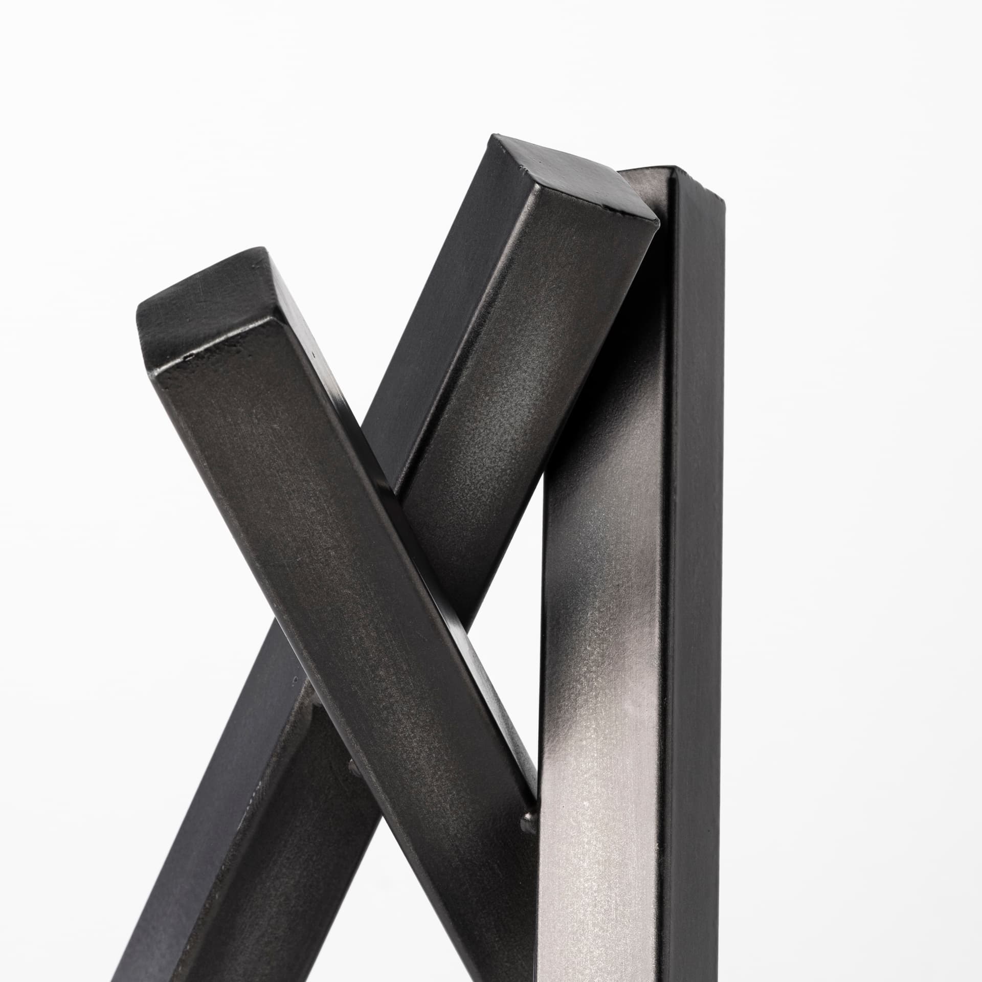Bastian (Large) 9L x 8W Black Metal Abstract Object — product photograph