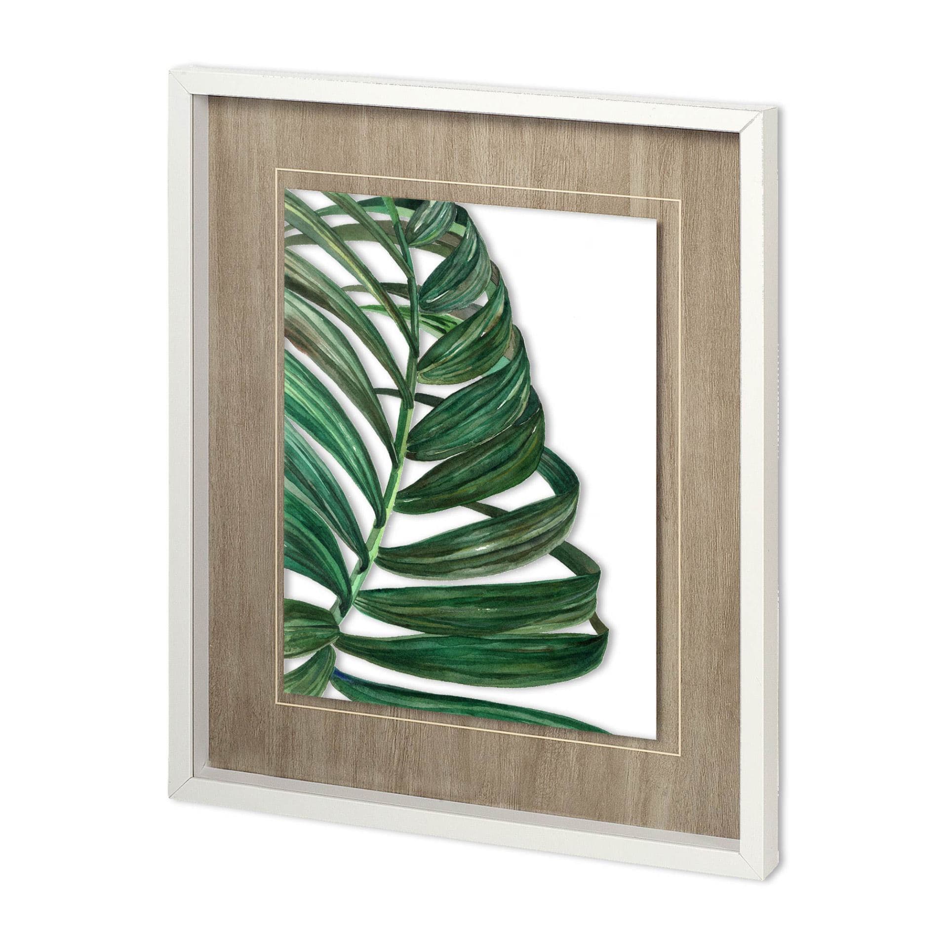 Tropical Breeze Palm 2 by Jin Jing a Framed Art Print Matted under Glass — product photograph