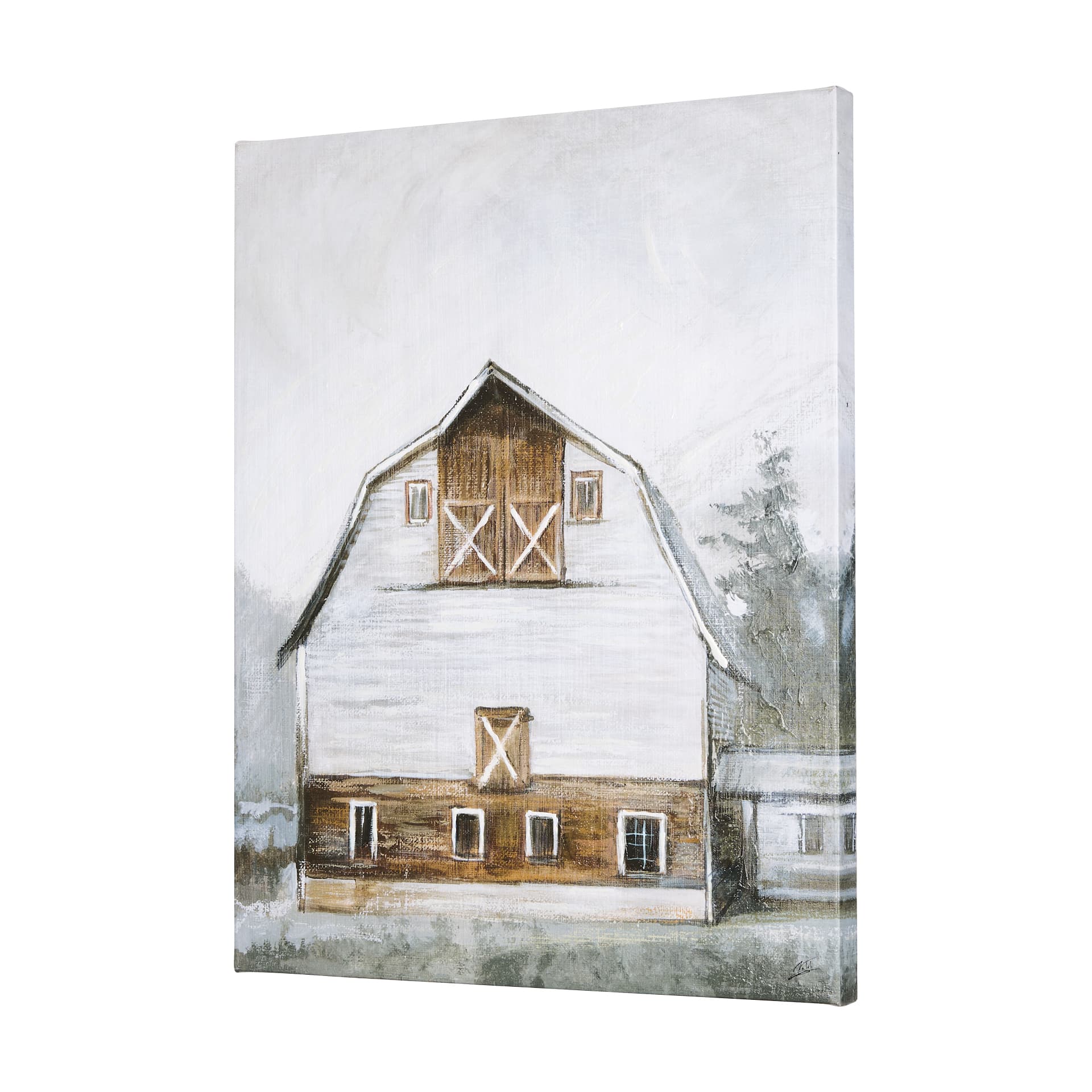 Old Barn II by Mercana Studio a Hand Embellished Textured Canvas — product photograph