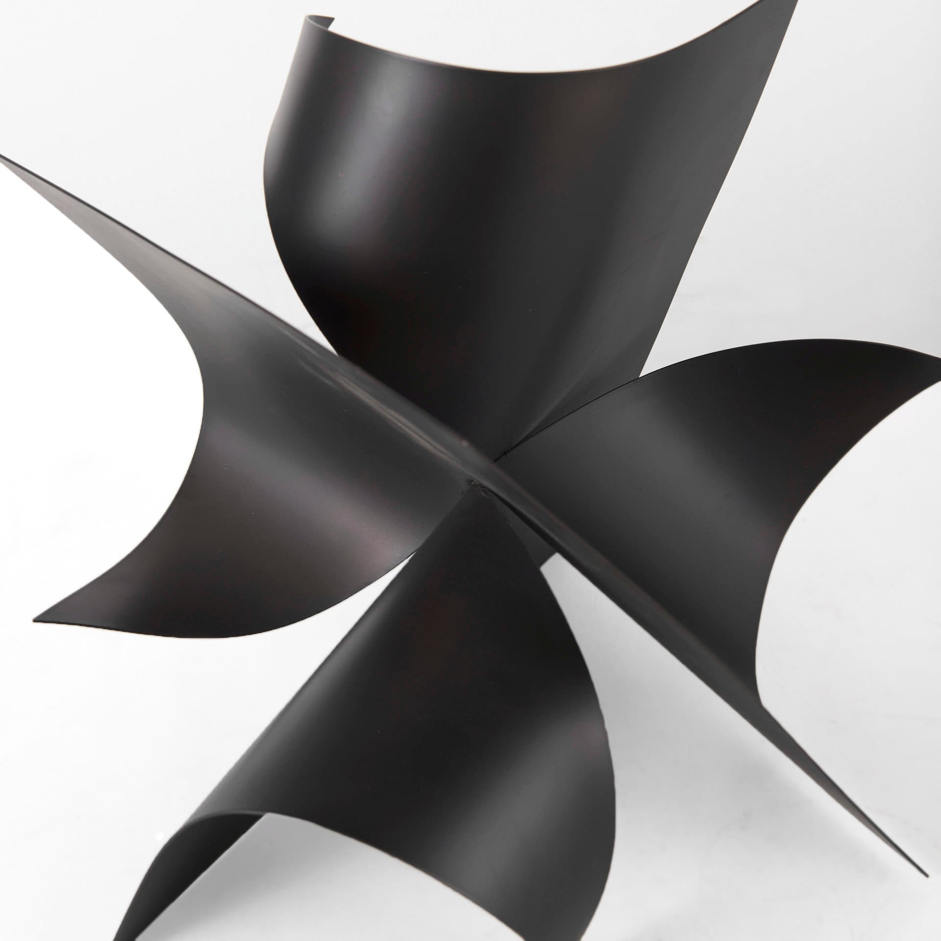 Francesca 11.8L x 11.8W x 11.8H Black Metal Sculptural Decorative Object — product photograph
