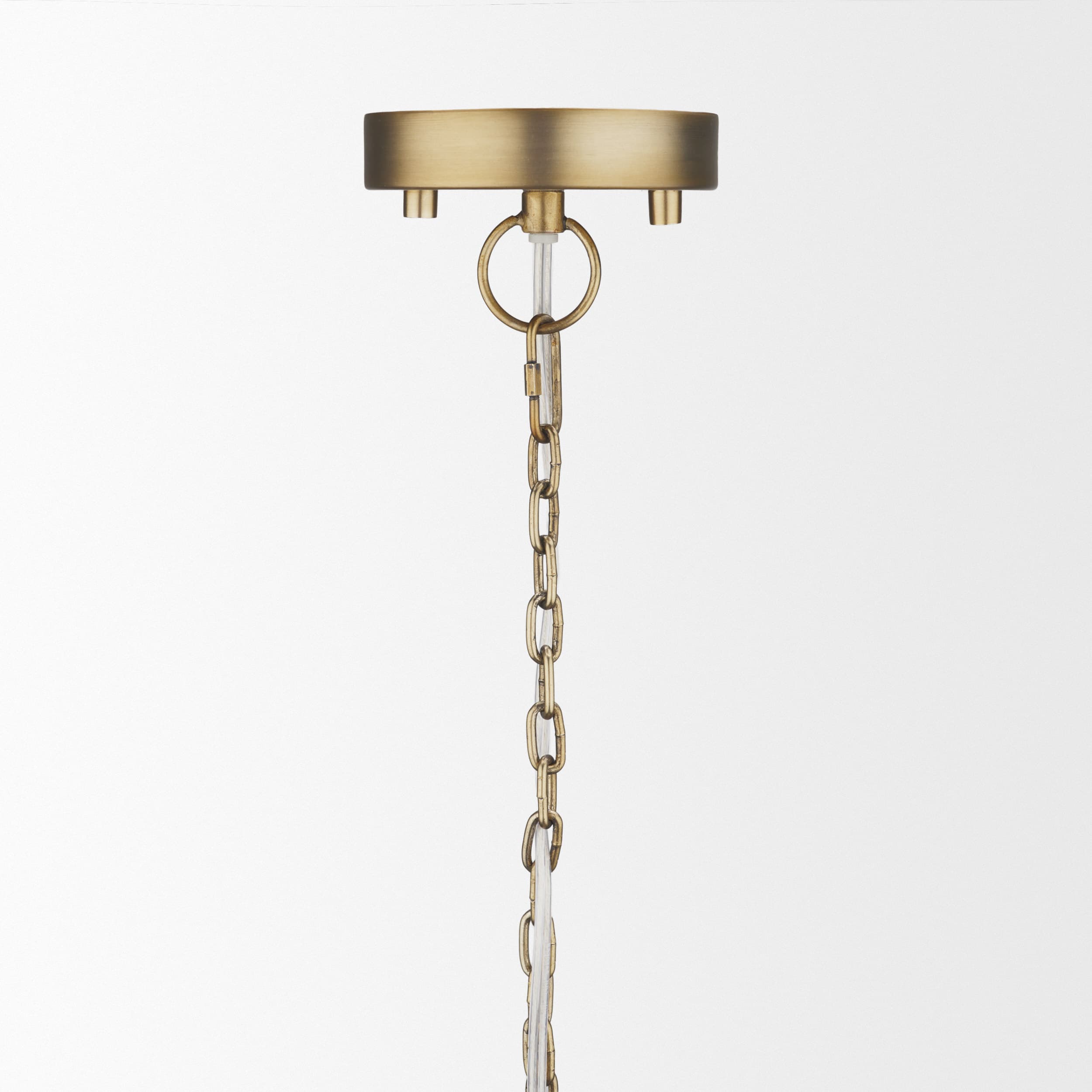 Keller Wide Antiqued Brass Metal 1-Light Pendant — product photograph