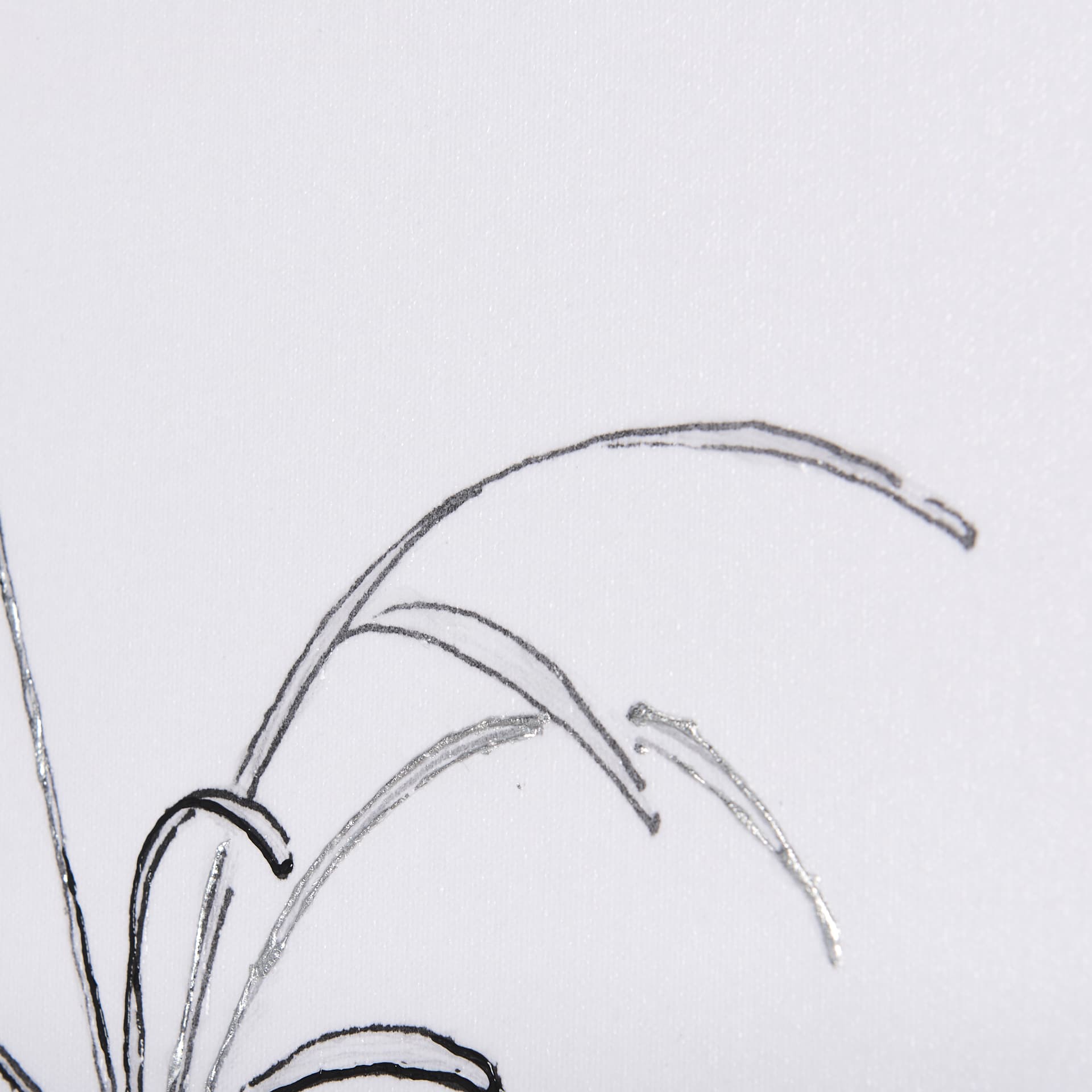 Ikebana Light I by Mercana Studio a Hand Embellished Textured Canvas — product photograph