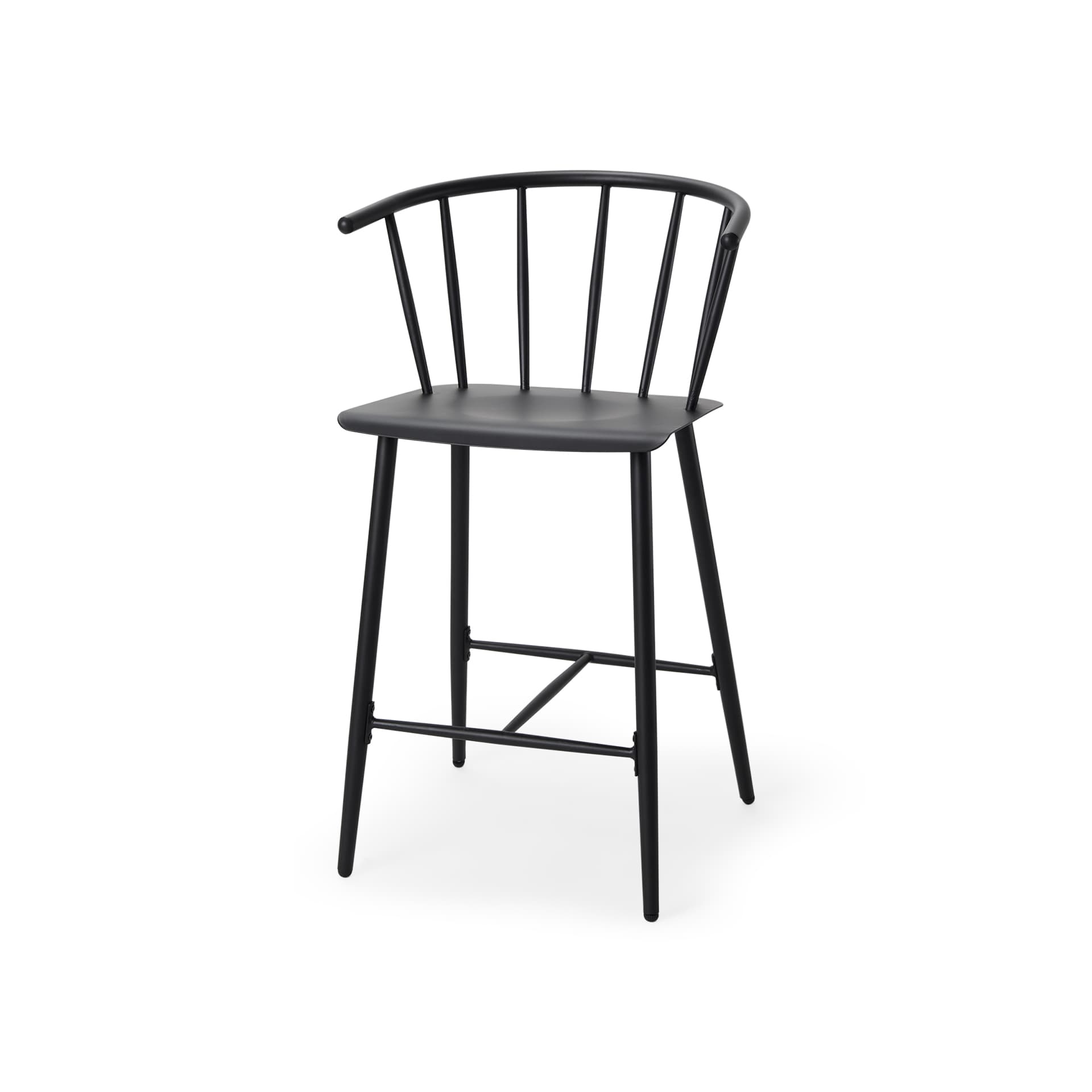 Colin Backless 38.2in Seat Counter Stool | Black Metal — product photograph