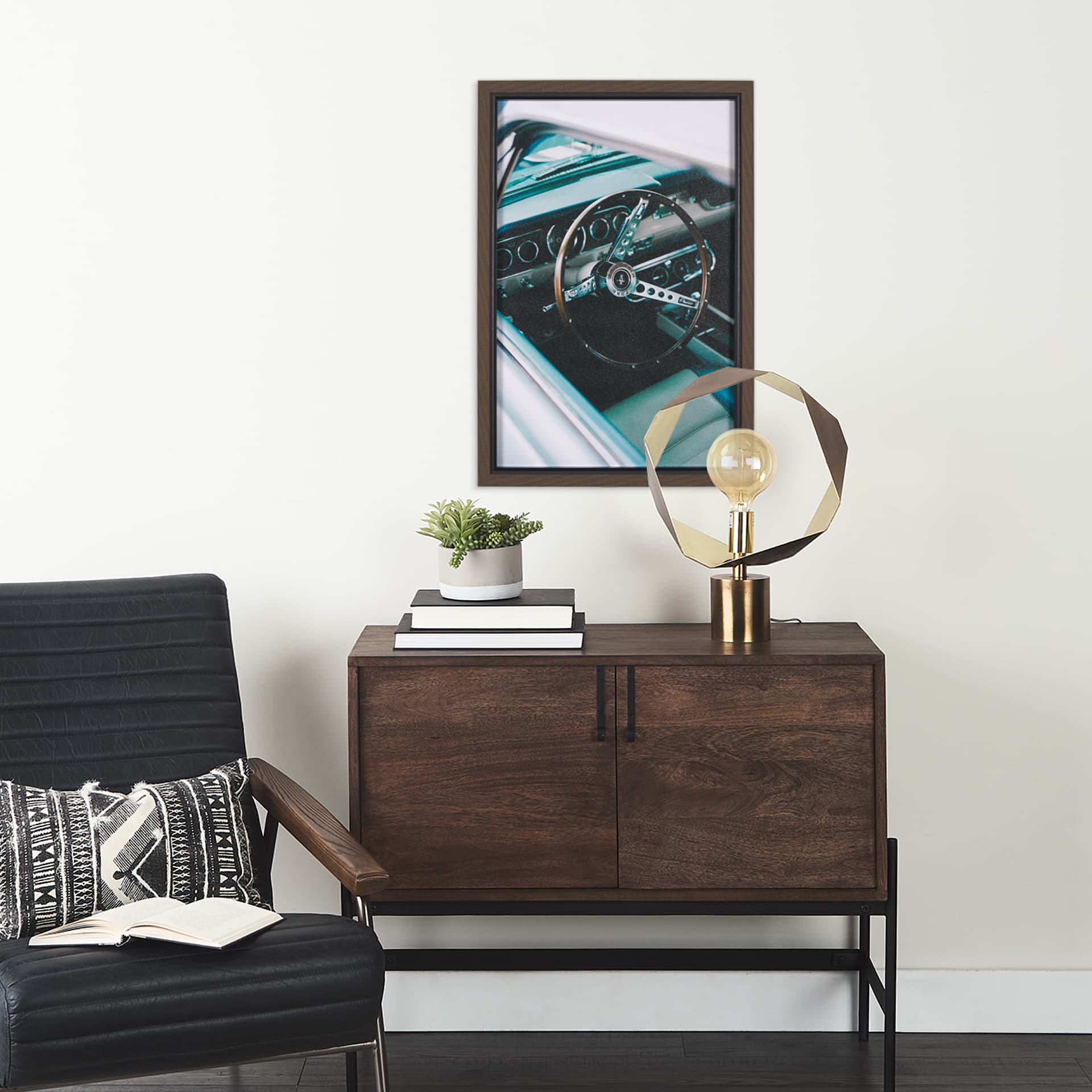 Classic Car VII by Bethany Young a Hand Embellished Framed Photo Art Print — in a styled room