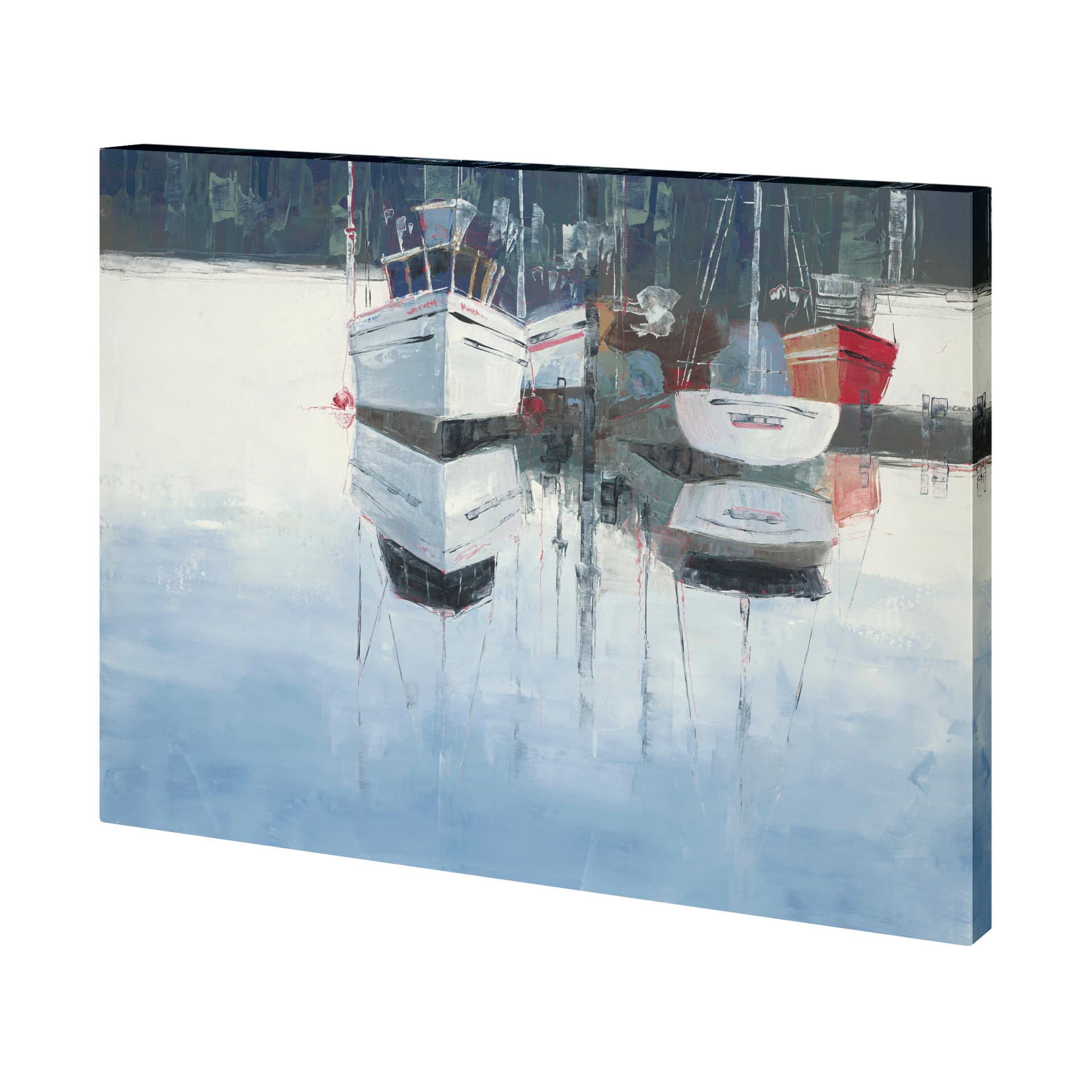 Dock Tight by Mercana Studio a Hand Embellished Textured Canvas — product photograph