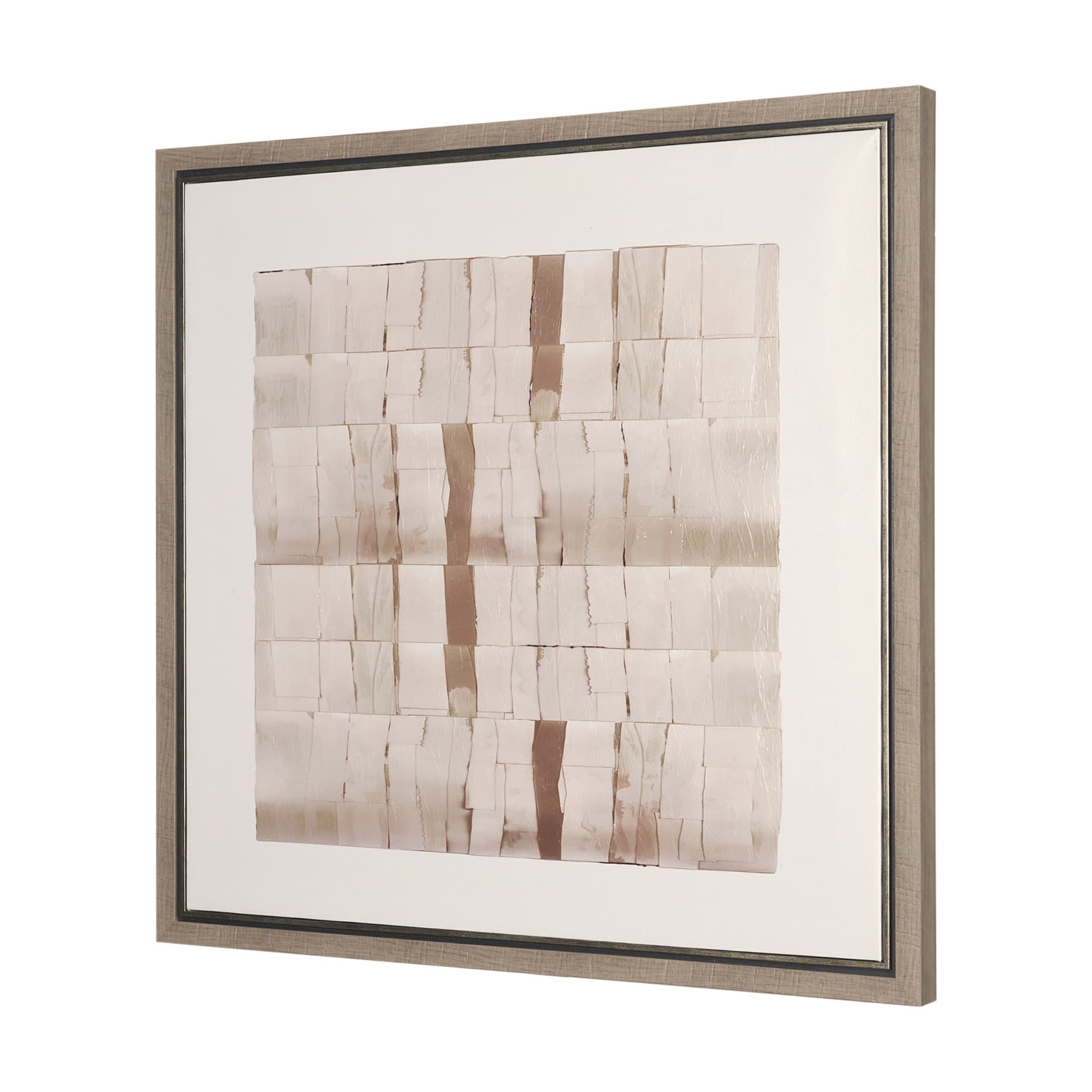 Glazed Echoes White III by Cartissi Hand-Embellished Textured Framed Canvas Artwork — product photograph