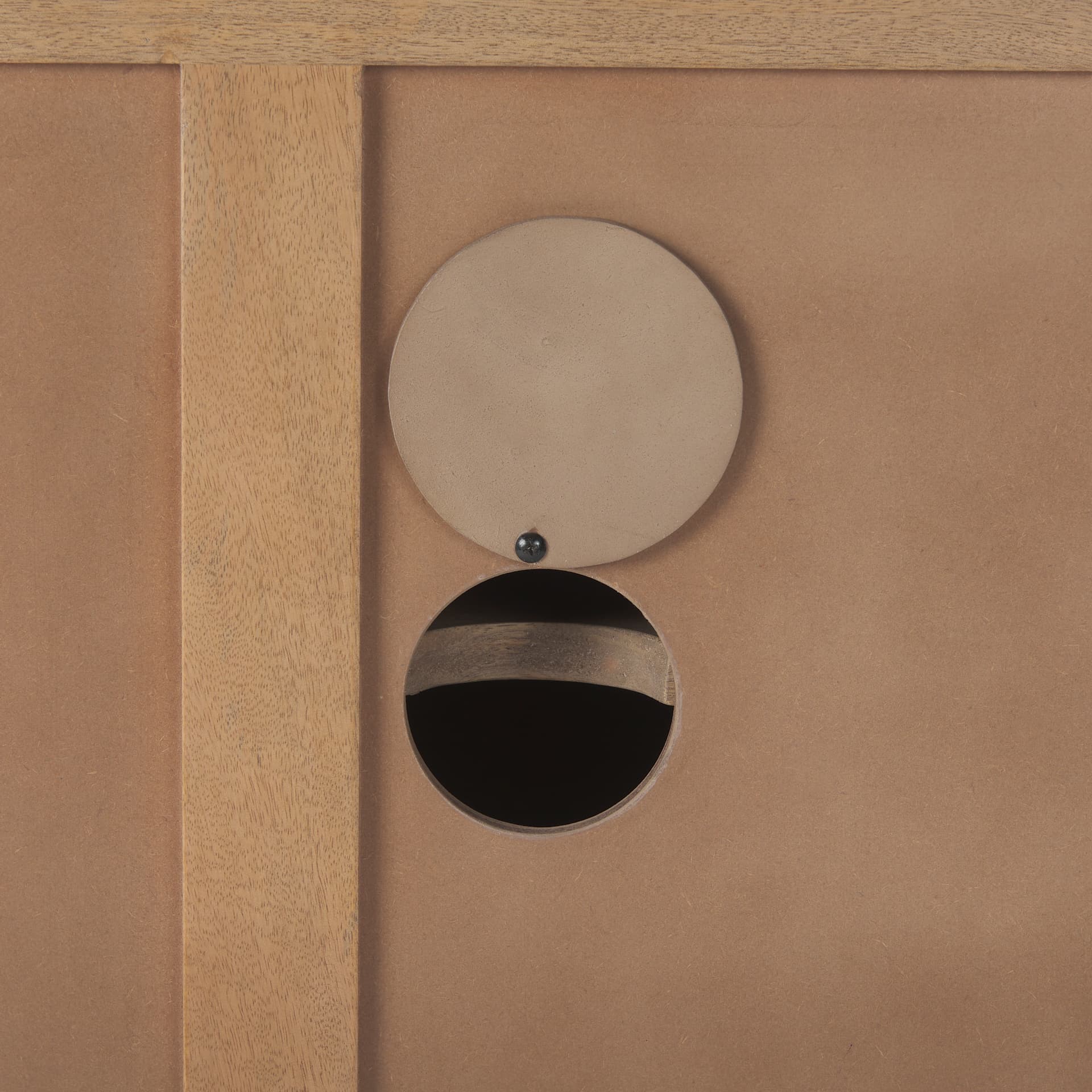 Sable 37.0L x 17.0W x 30.5H Light Brown Wood Accent Cabinet — product photograph