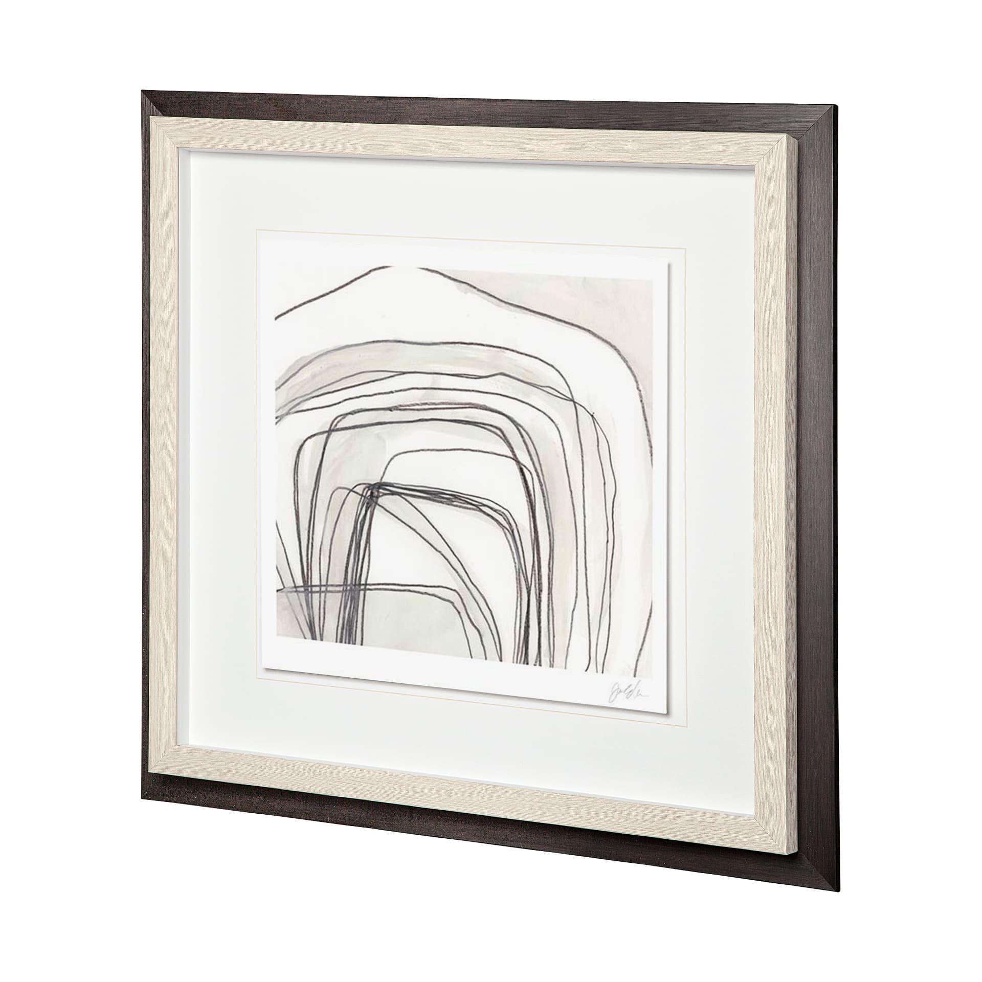 Custom Abstract Logic III by June Vess a Framed Art Print Matted under Glass — product photograph