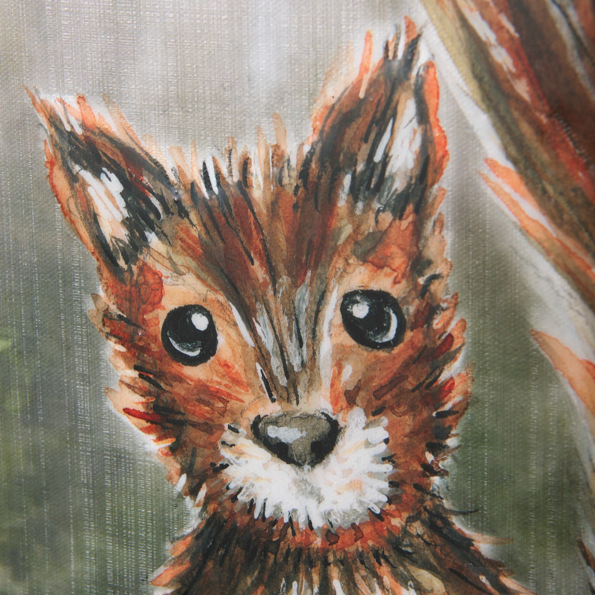 Forest Squirrel by Mercana Studio a Hand Embellished Textured Canvas — product photograph