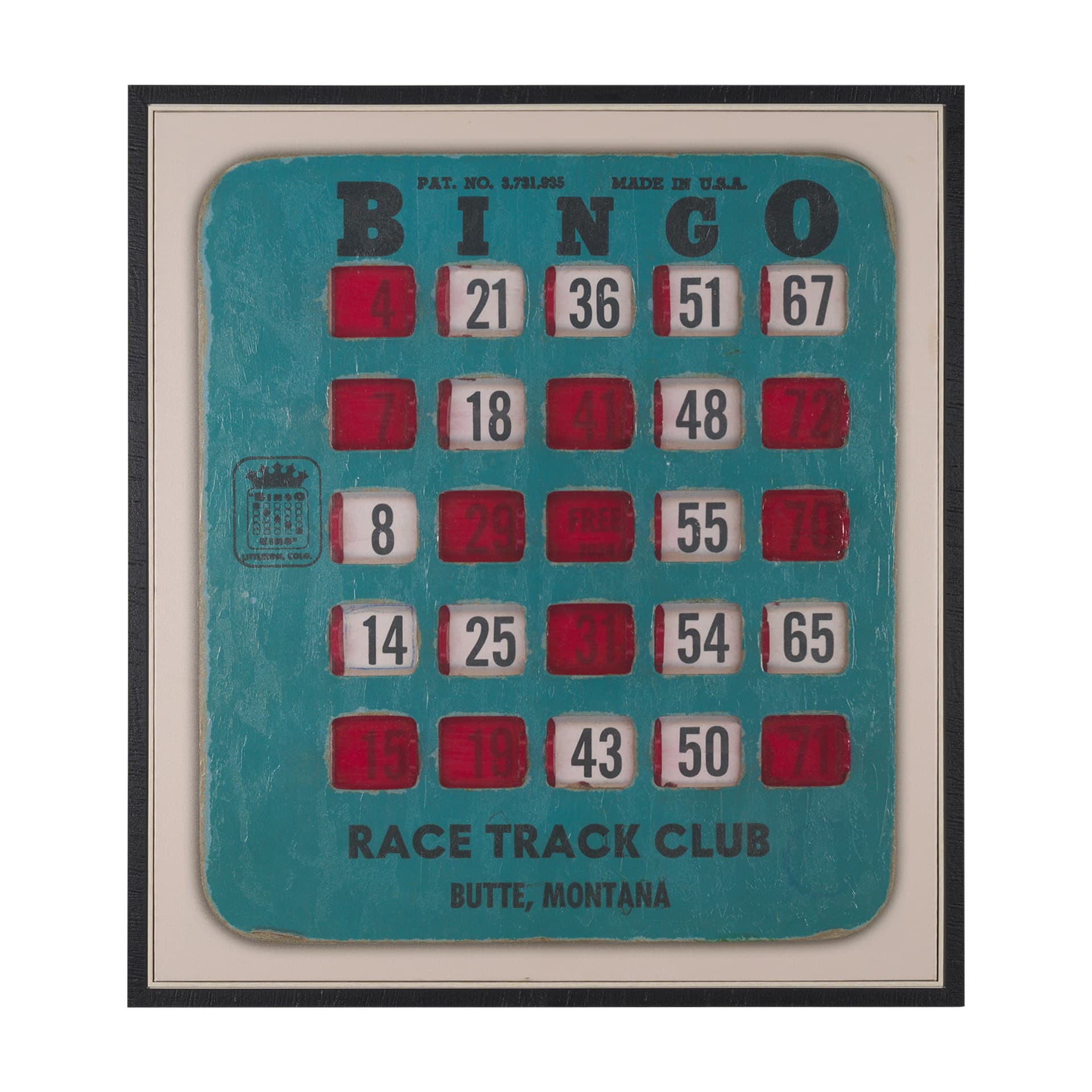 Chasing Numbers II Bingo Card by Mercana Studio a Hand Embellished Textured Framed Canvas — product photograph