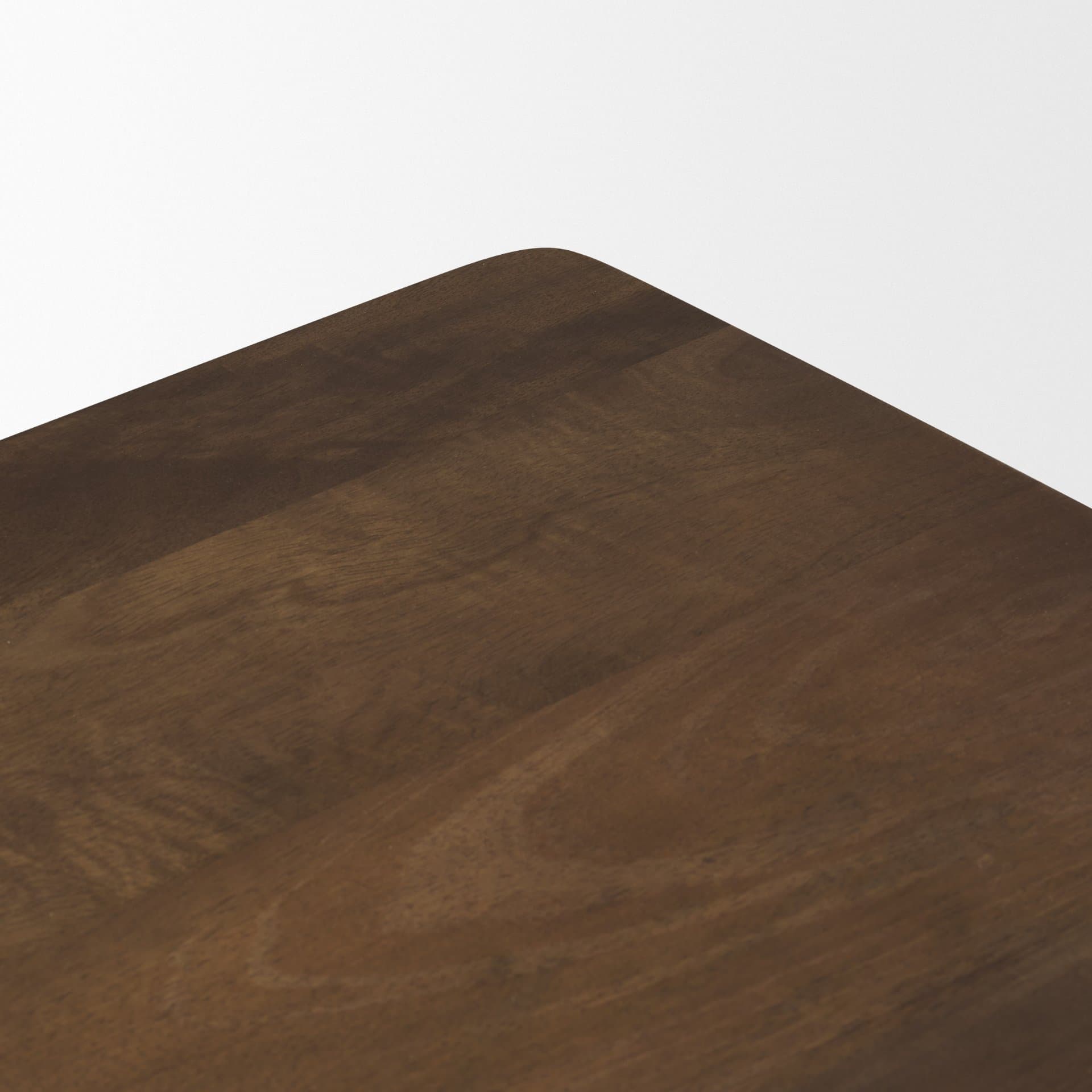 Trellyn Dark Brown Wood w/ Carved Woven Base Square Accent Table — product photograph
