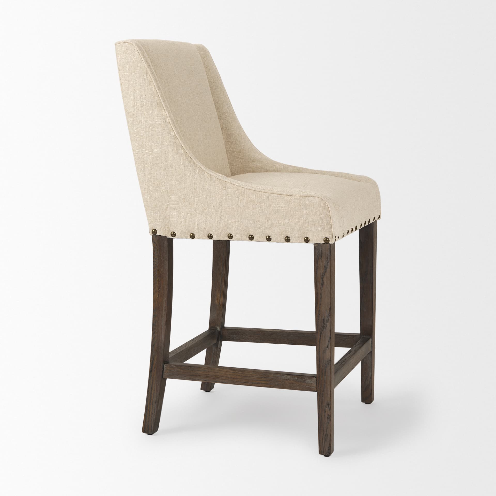 Kensington Backless 43in Seat Counter Stool | Medium Brown Wood — product photograph