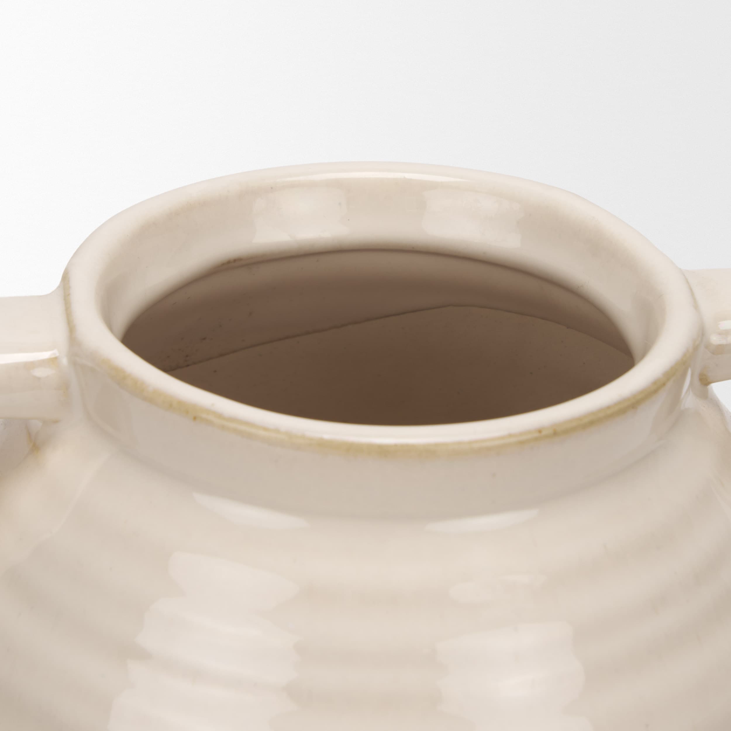 Tryna Small Beige w/ Matte Brown Ceramic Vase — product photograph