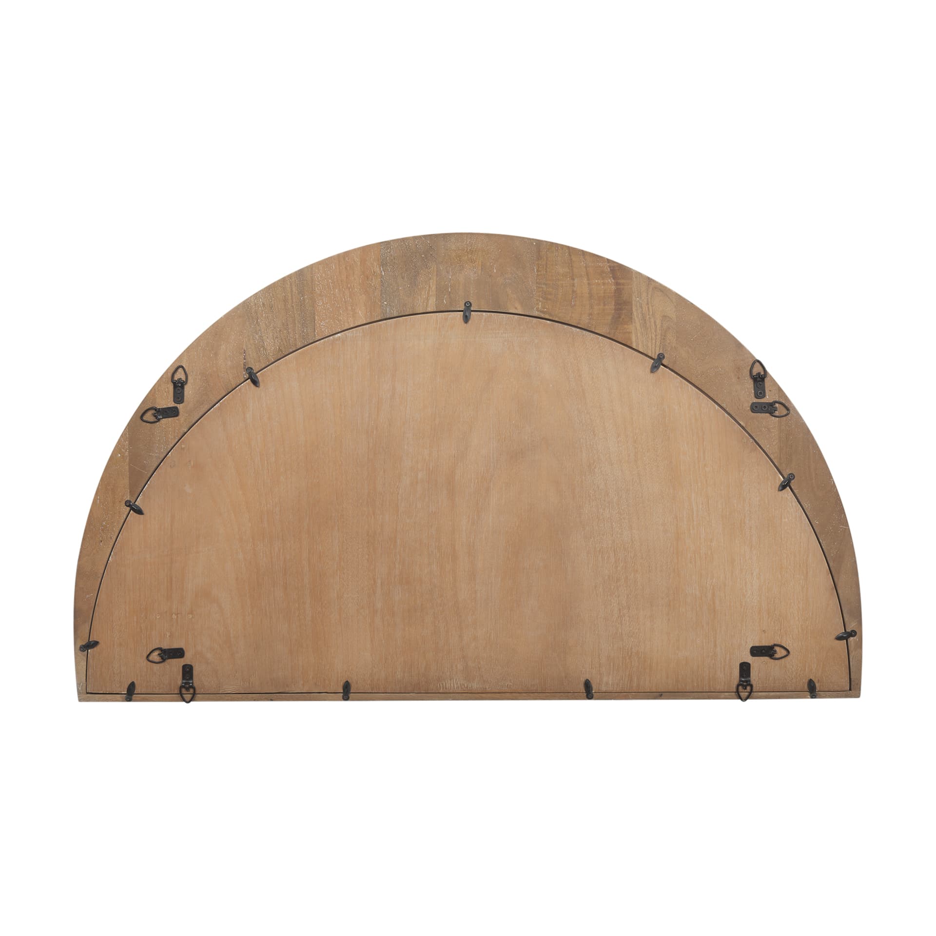 Celeste Light Brown Wood Large Mirror — product photograph
