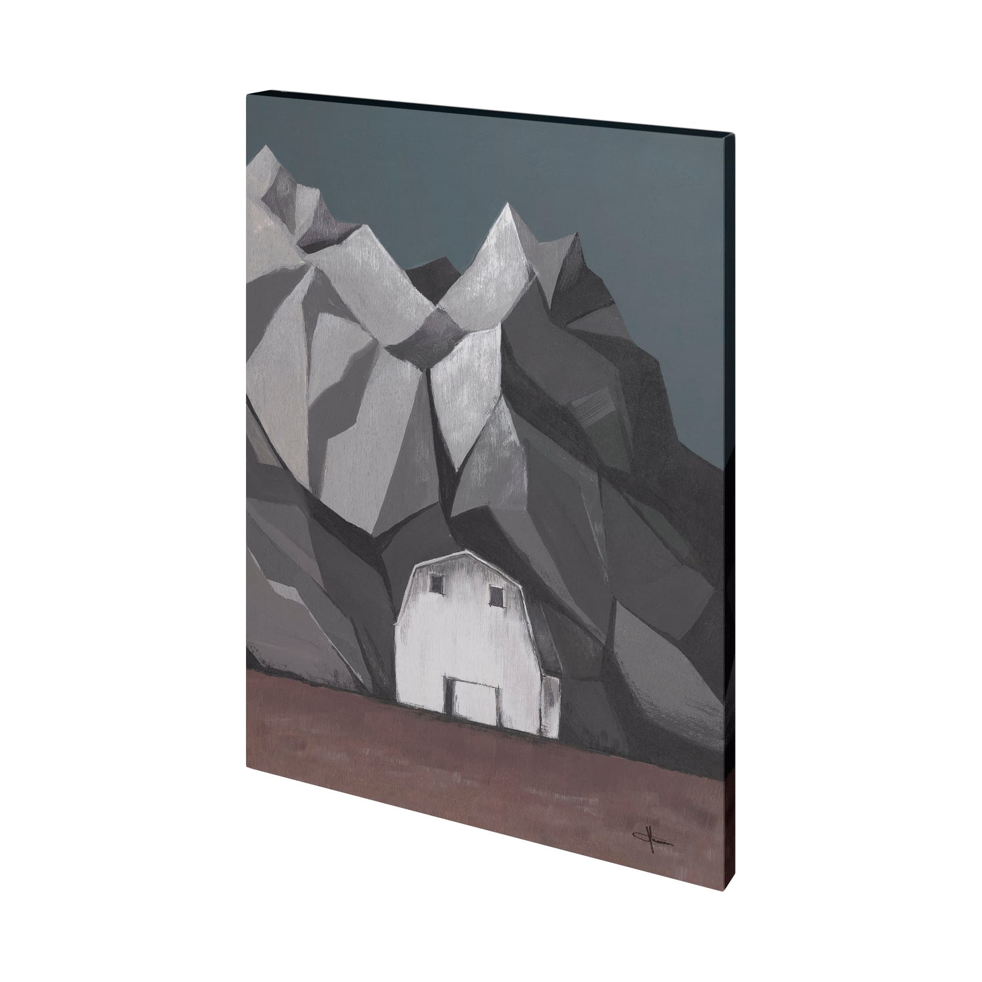 Flatten Barn II by Jonathan Klassen a Hand Embellished Textured Canvas — product photograph