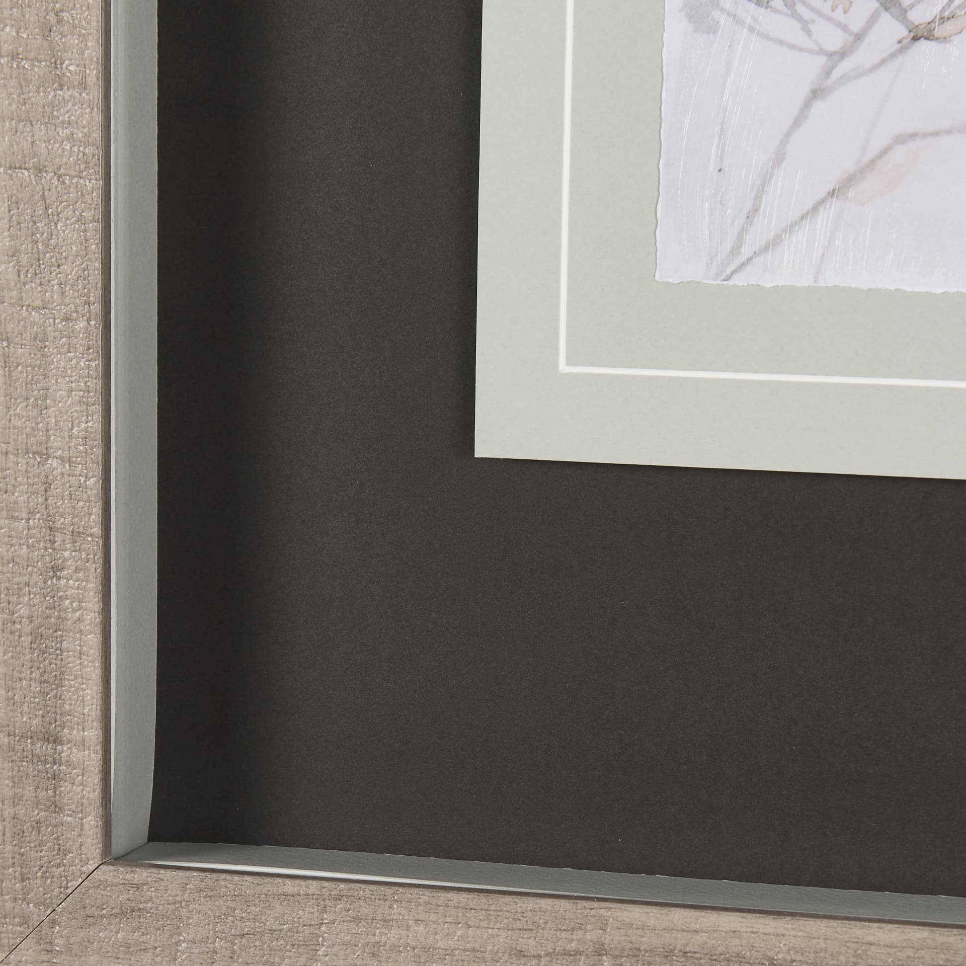 Meadow L by Mercana Studio a Hand Embellished Textured Framed Art Print Matted under Glass — product photograph