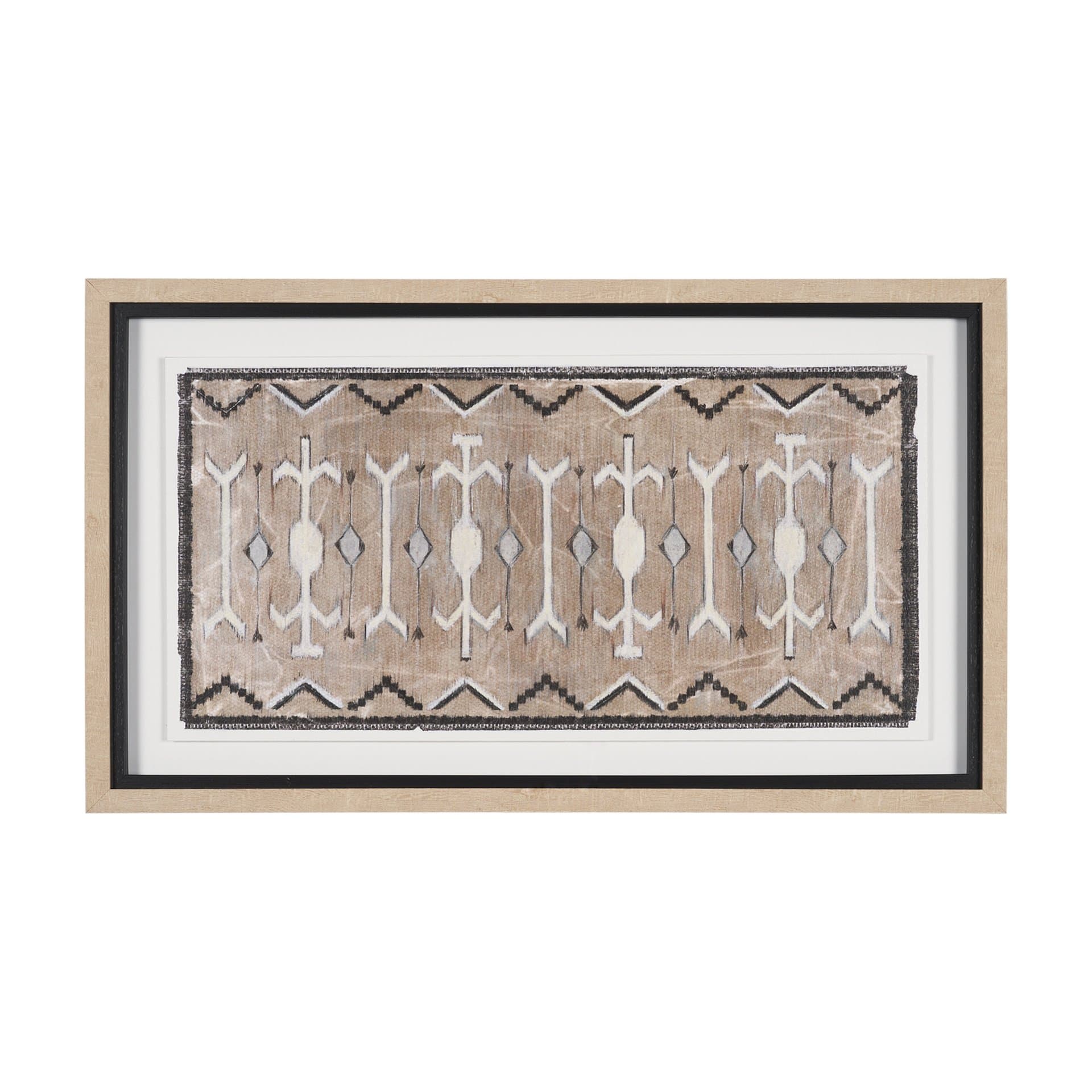 Vintage Rug by Chad Warren a Hand Embellished Framed Print under Glass — product photograph